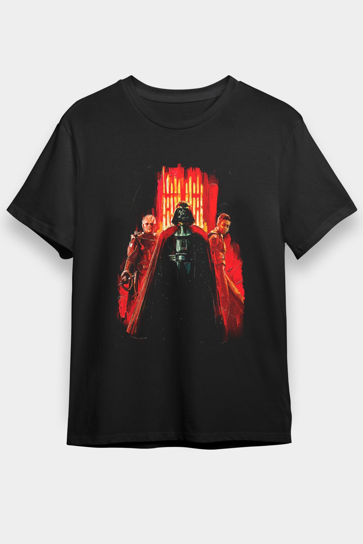 Star Wars (Dart Vader) Baskılı Unisex Siyah Tişört - Tshirt