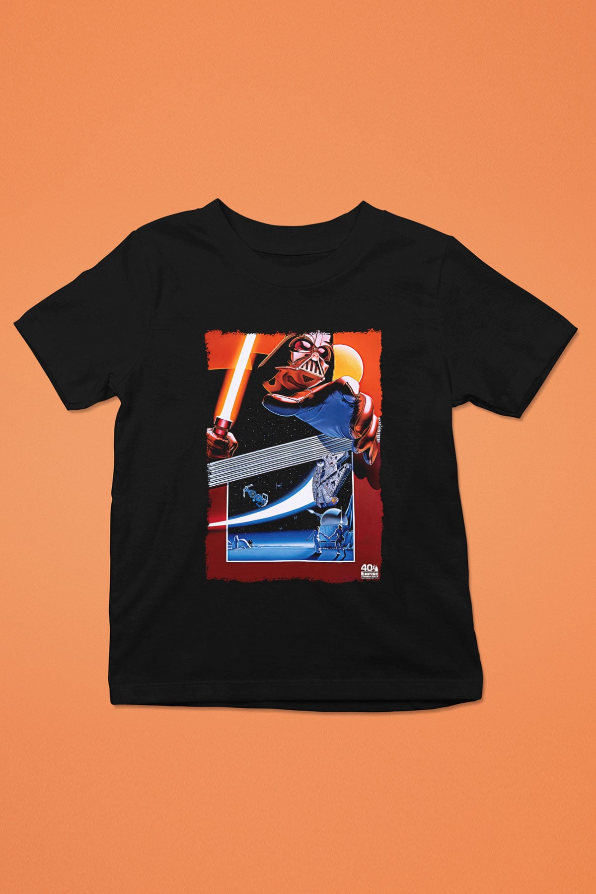 Star Wars (Dart Vader) Baskılı Unisex Siyah Çocuk Tişört - Tshirt