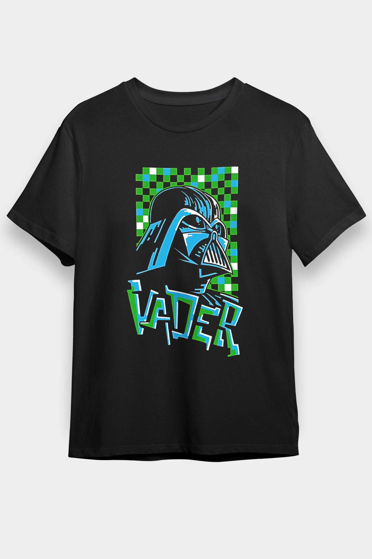 Star Wars (Dart Vader) Baskılı Unisex Siyah Tişört - Tshirt