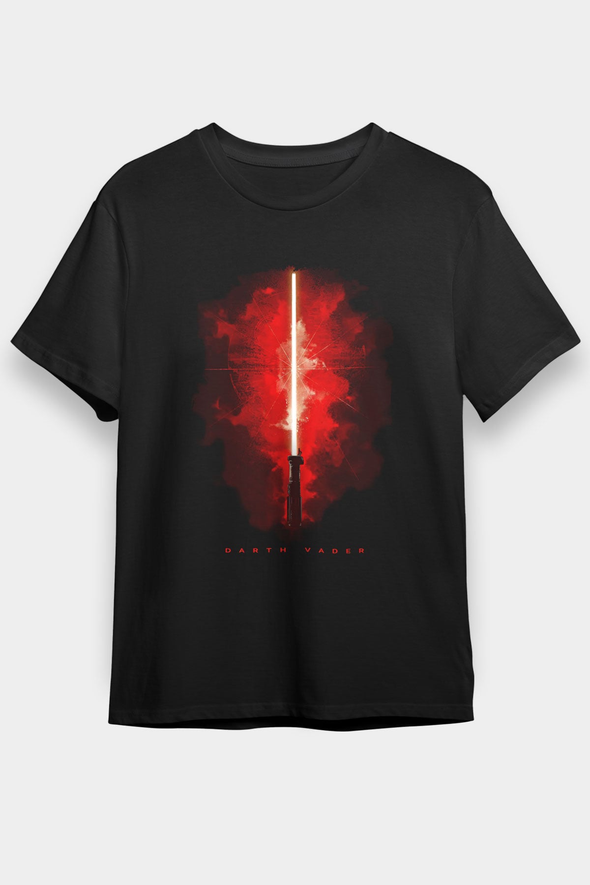Star Wars (Dart Vader) Baskılı Unisex Siyah Tişört - Tshirt