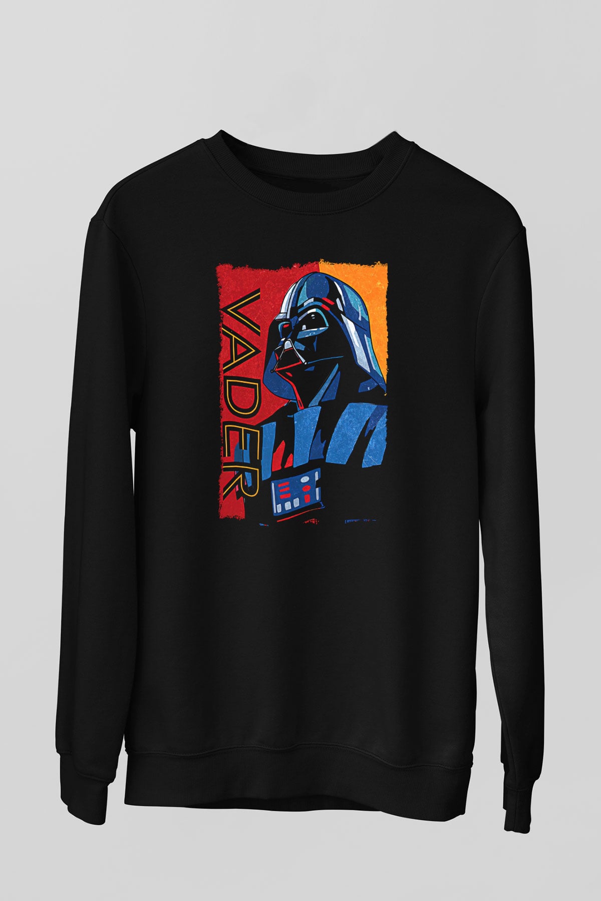 Star Wars (Dart Vader) Baskılı Unisex Siyah Sweatshirt