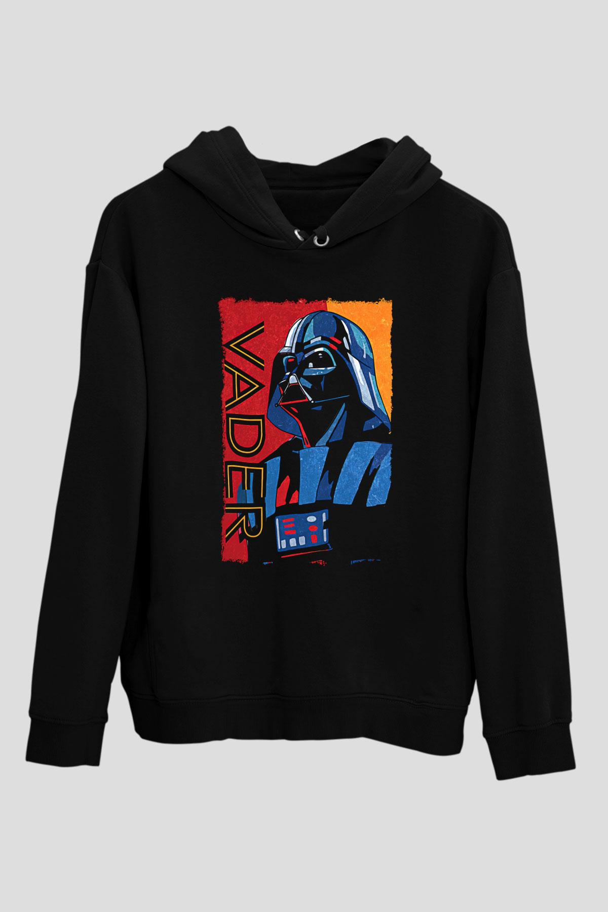 Star Wars (Dart Vader) Baskılı Unisex Siyah Hoodie