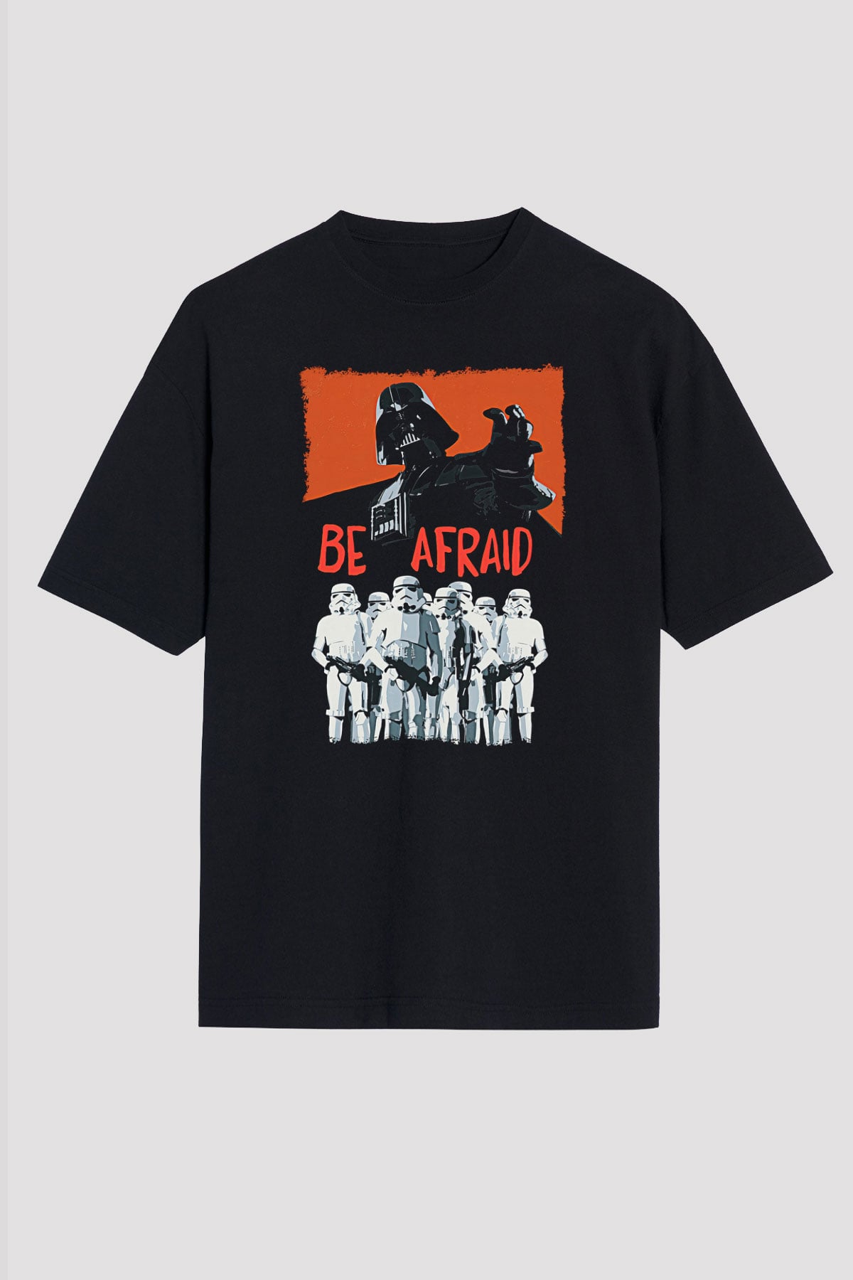 Star Wars (Dart Vader) Baskılı Unisex Siyah Oversize Tişört - Tshirt