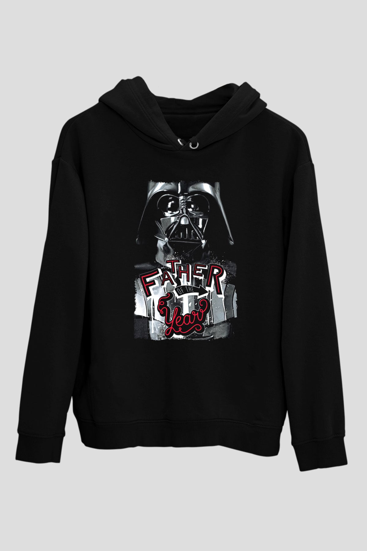 Star Wars (Dart Vader) Baskılı Unisex Siyah Hoodie
