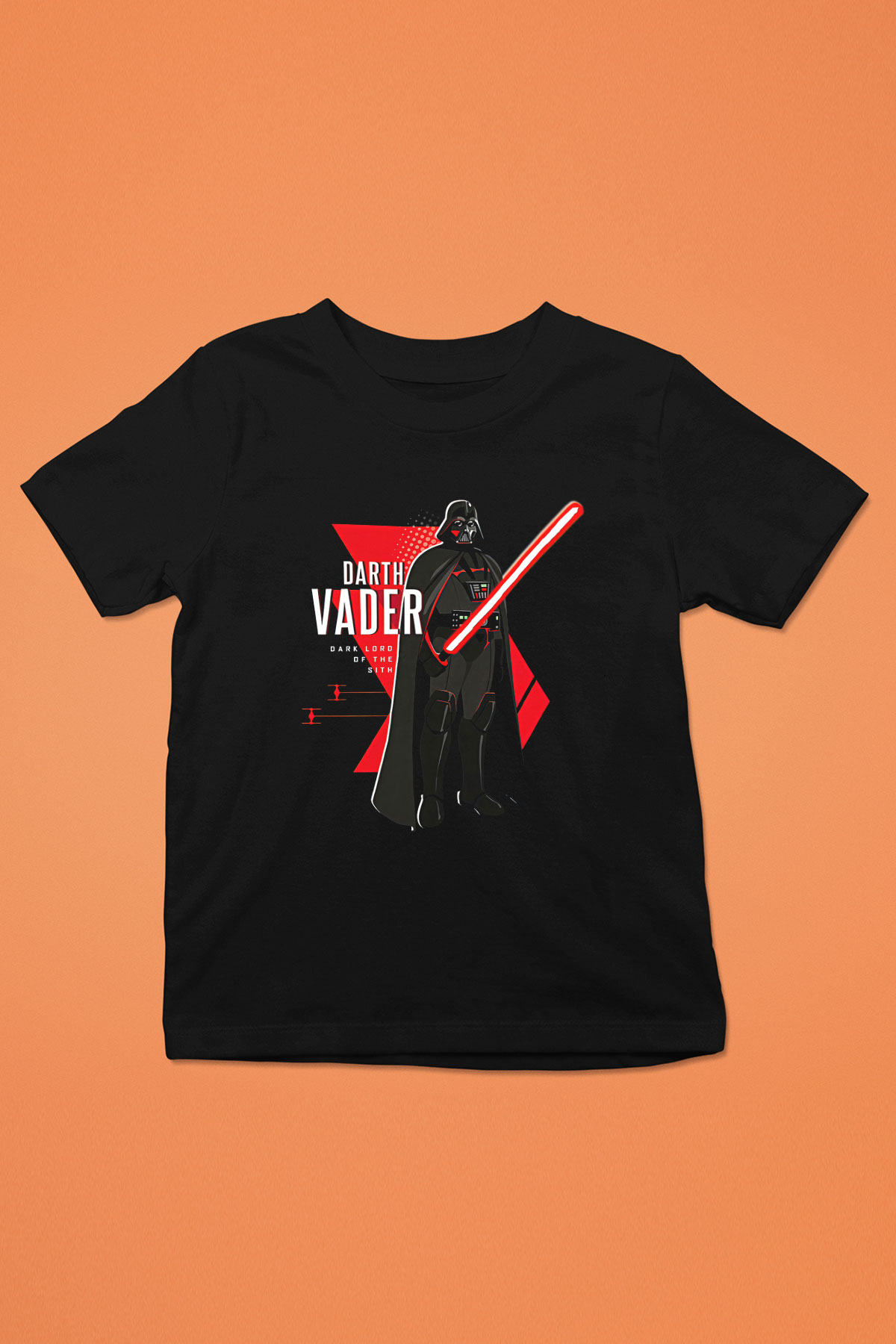 Star Wars (Dart Vader) Baskılı Unisex Siyah Çocuk Tişört - Tshirt