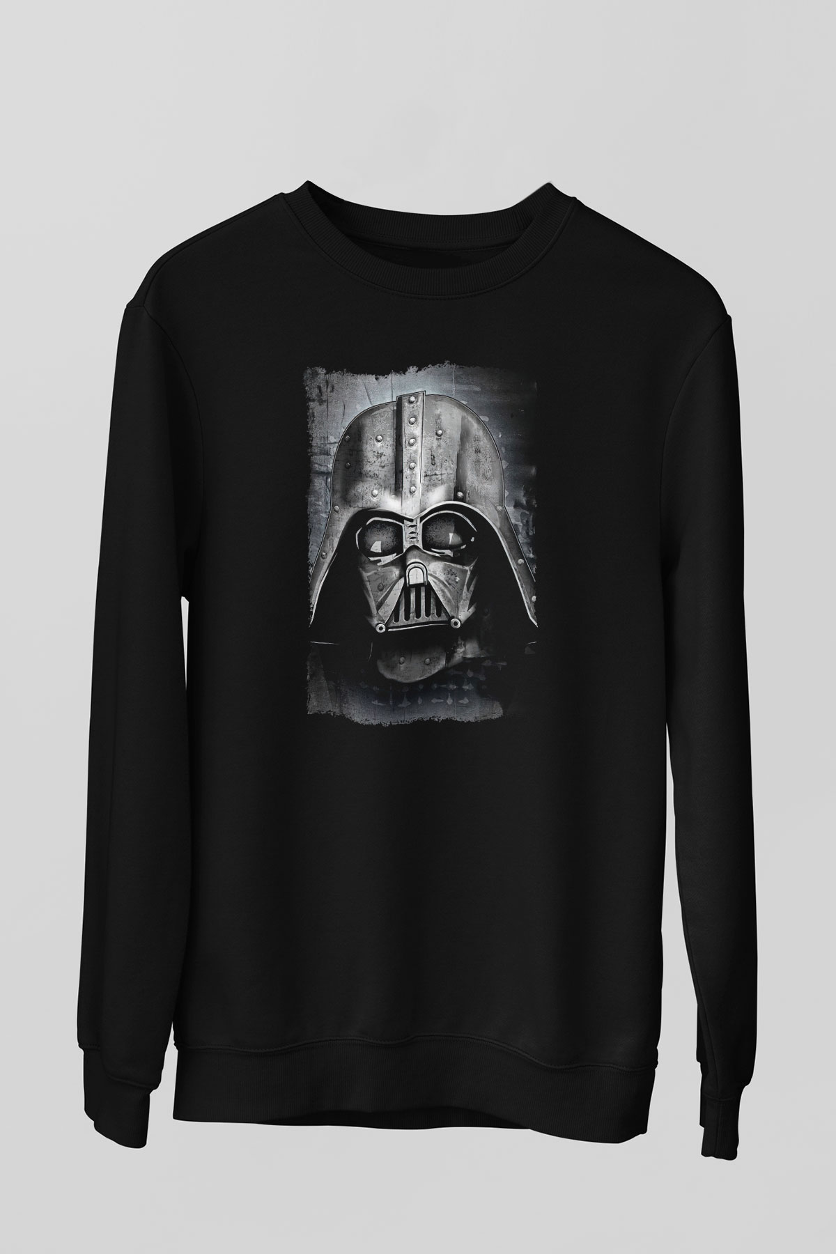 Star Wars (Dart Vader) Baskılı Unisex Siyah Sweatshirt