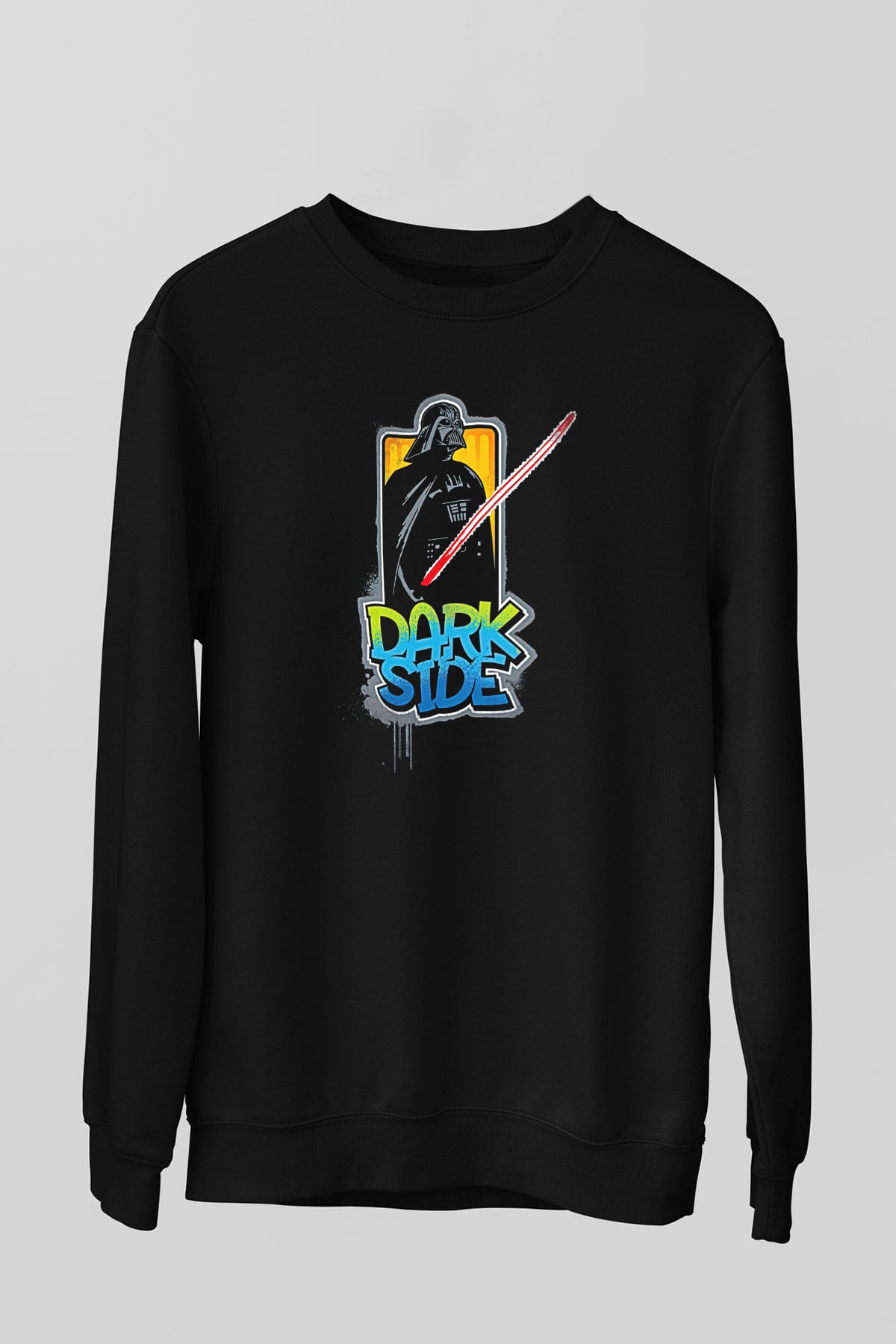 Star Wars (Dart Vader) Baskılı Unisex Siyah Sweatshirt