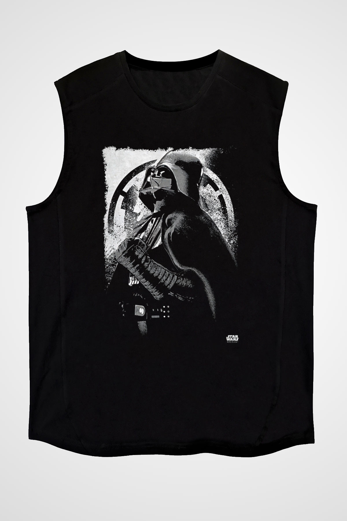 Star Wars (Dart Vader) Baskılı Unisex Siyah Kolsuz Tişört - Tshirt
