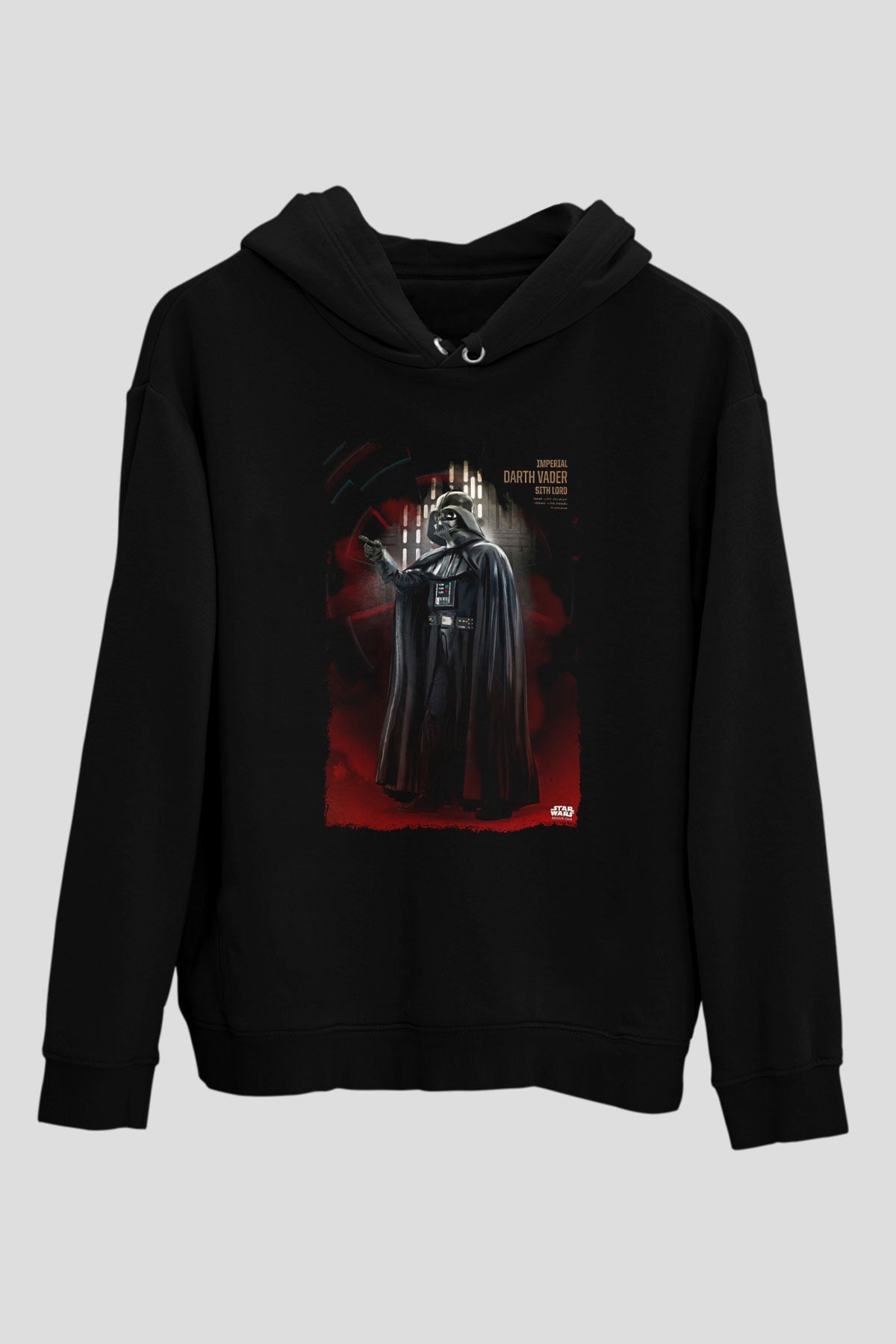 Star Wars (Dart Vader) Baskılı Unisex Siyah Hoodie