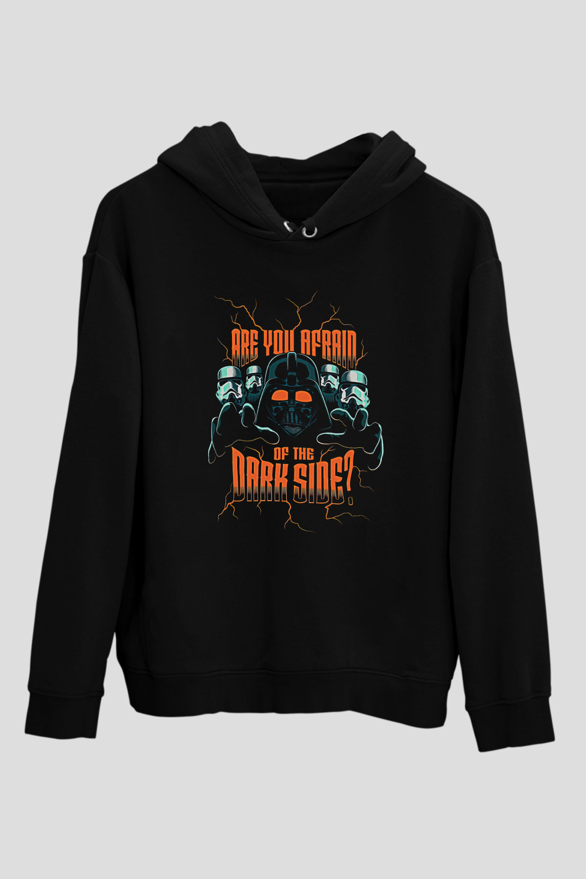 Star Wars (Dart Vader) Baskılı Unisex Siyah Hoodie