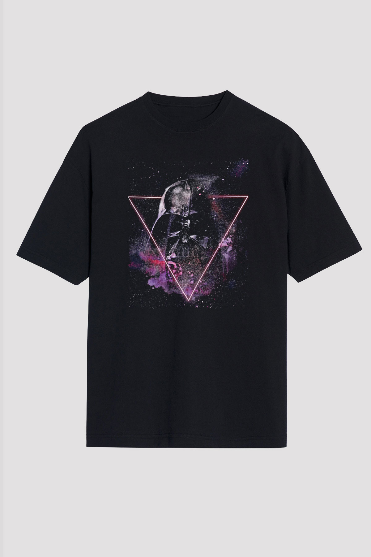 Star Wars (Dart Vader) Baskılı Unisex Siyah Oversize Tişört - Tshirt