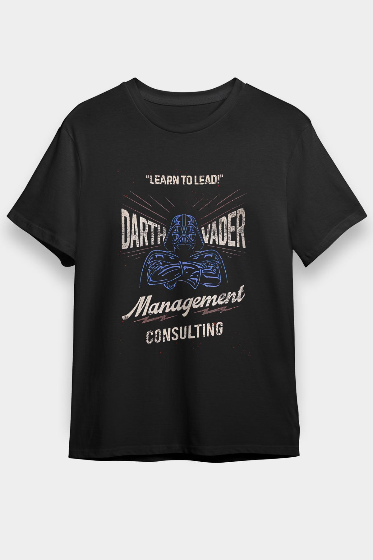 Star Wars (Dart Vader) Baskılı Unisex Siyah Tişört - Tshirt
