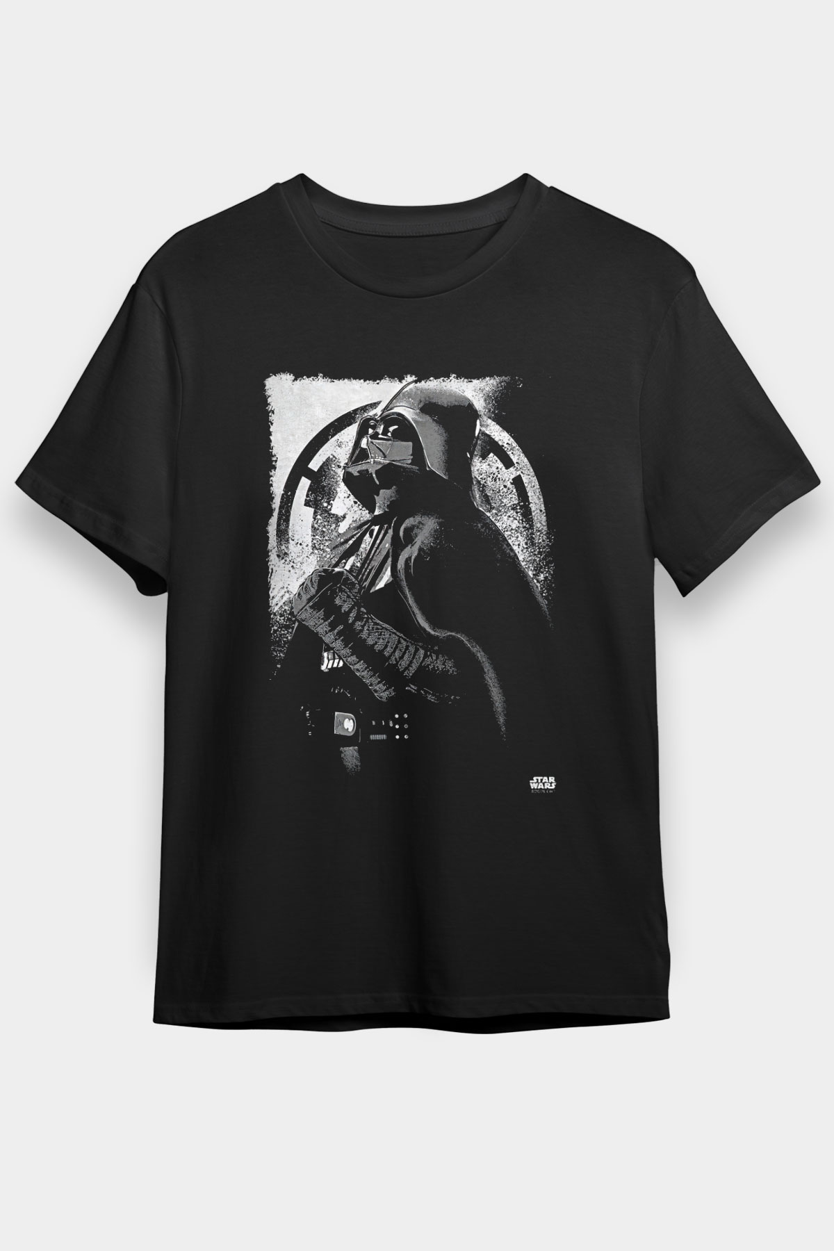 Star Wars (Dart Vader) Baskılı Unisex Siyah Tişört - Tshirt