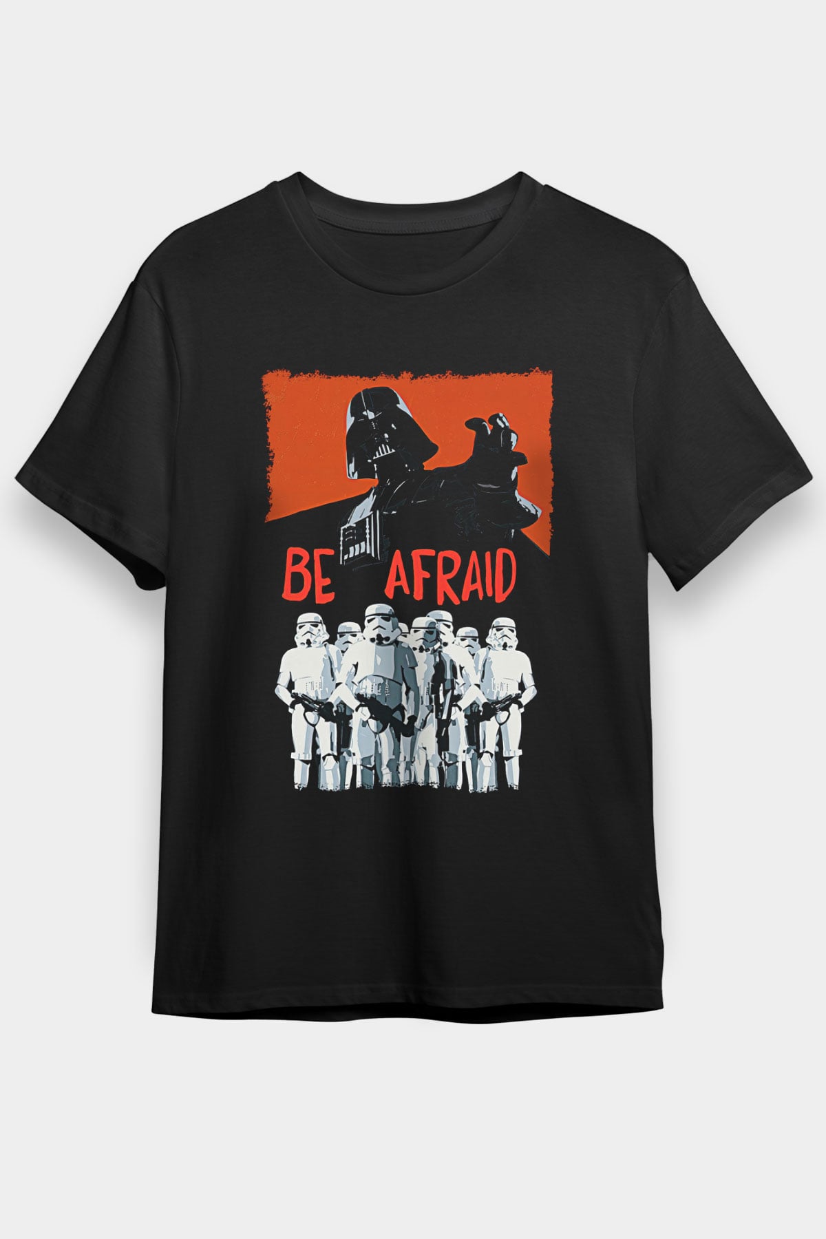 Star Wars (Dart Vader) Baskılı Unisex Siyah Tişört - Tshirt