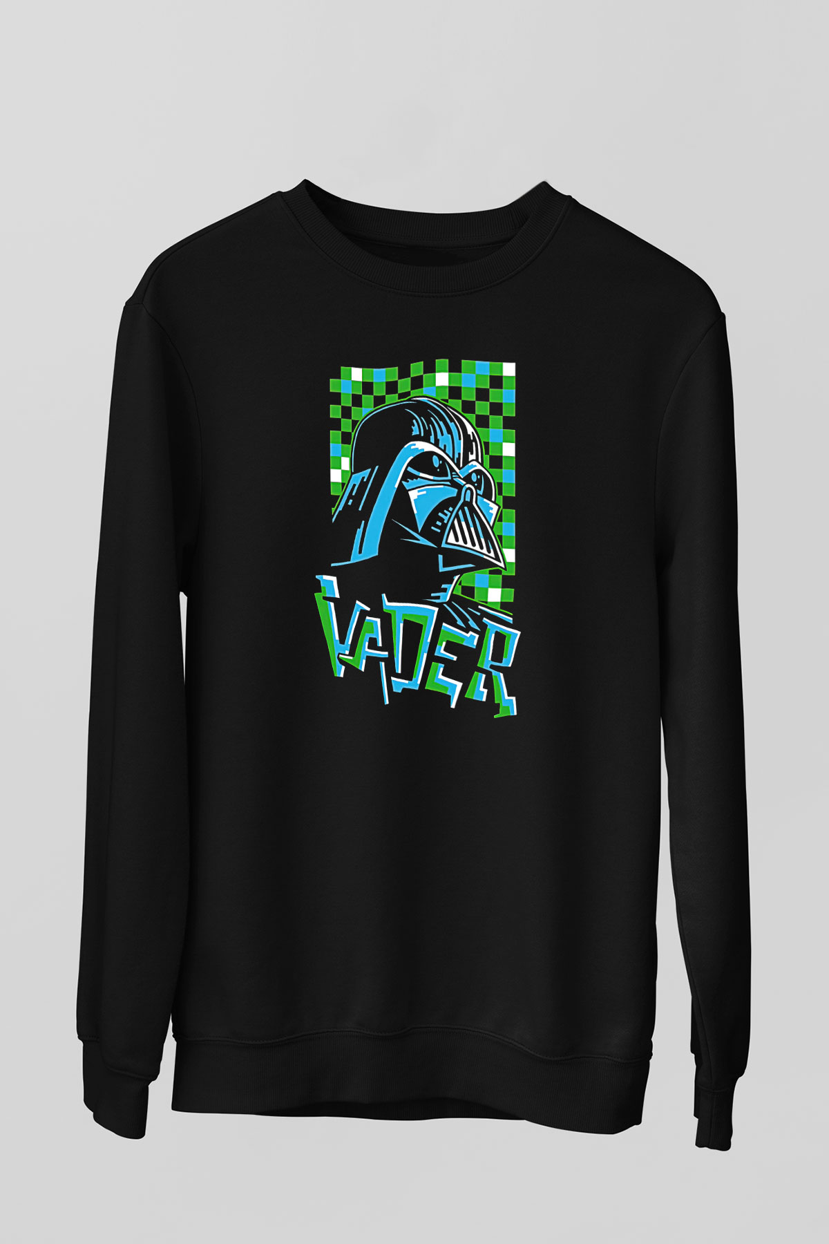 Star Wars (Dart Vader) Baskılı Unisex Siyah Sweatshirt