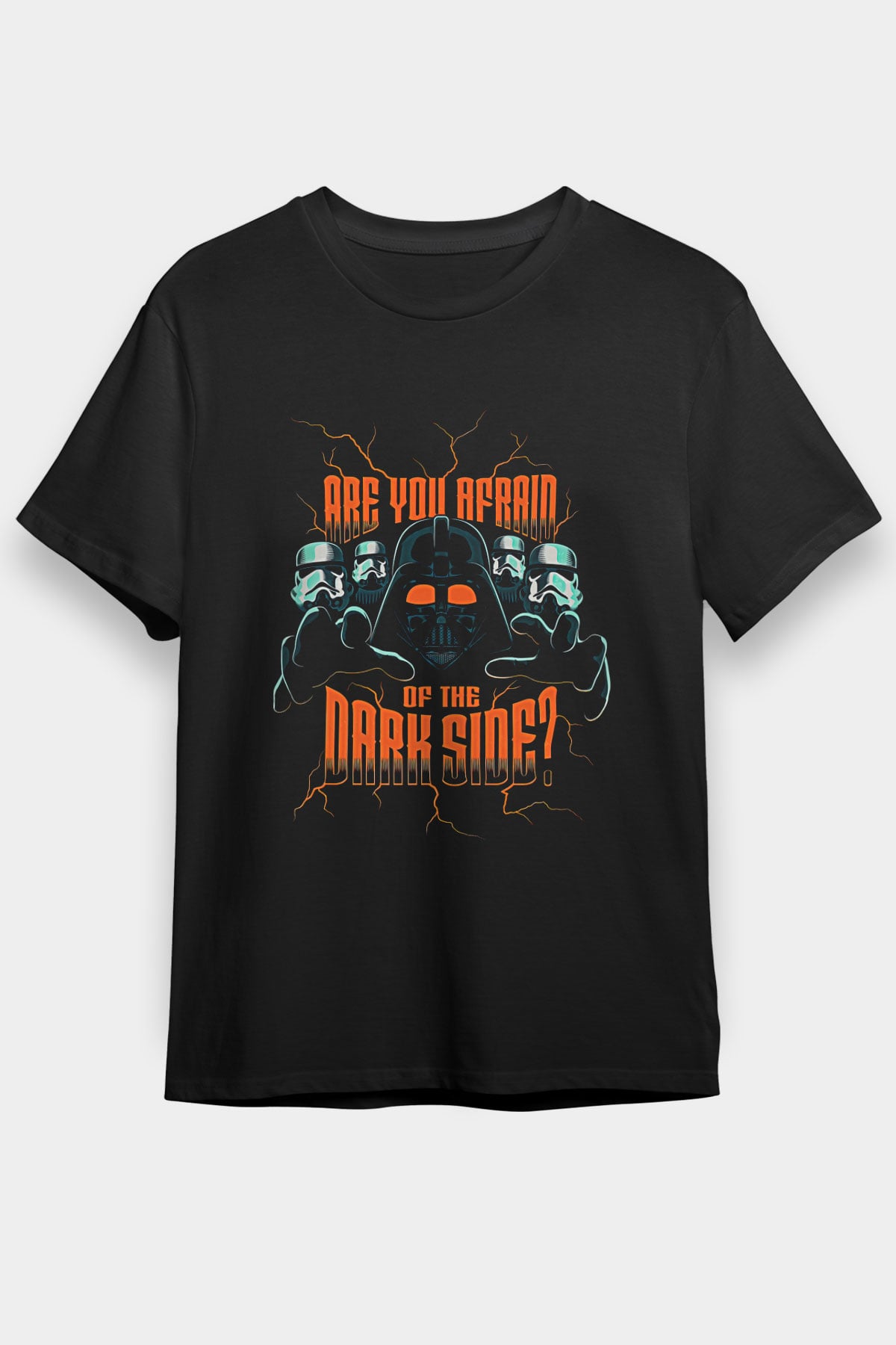 Star Wars (Dart Vader) Baskılı Unisex Siyah Tişört - Tshirt