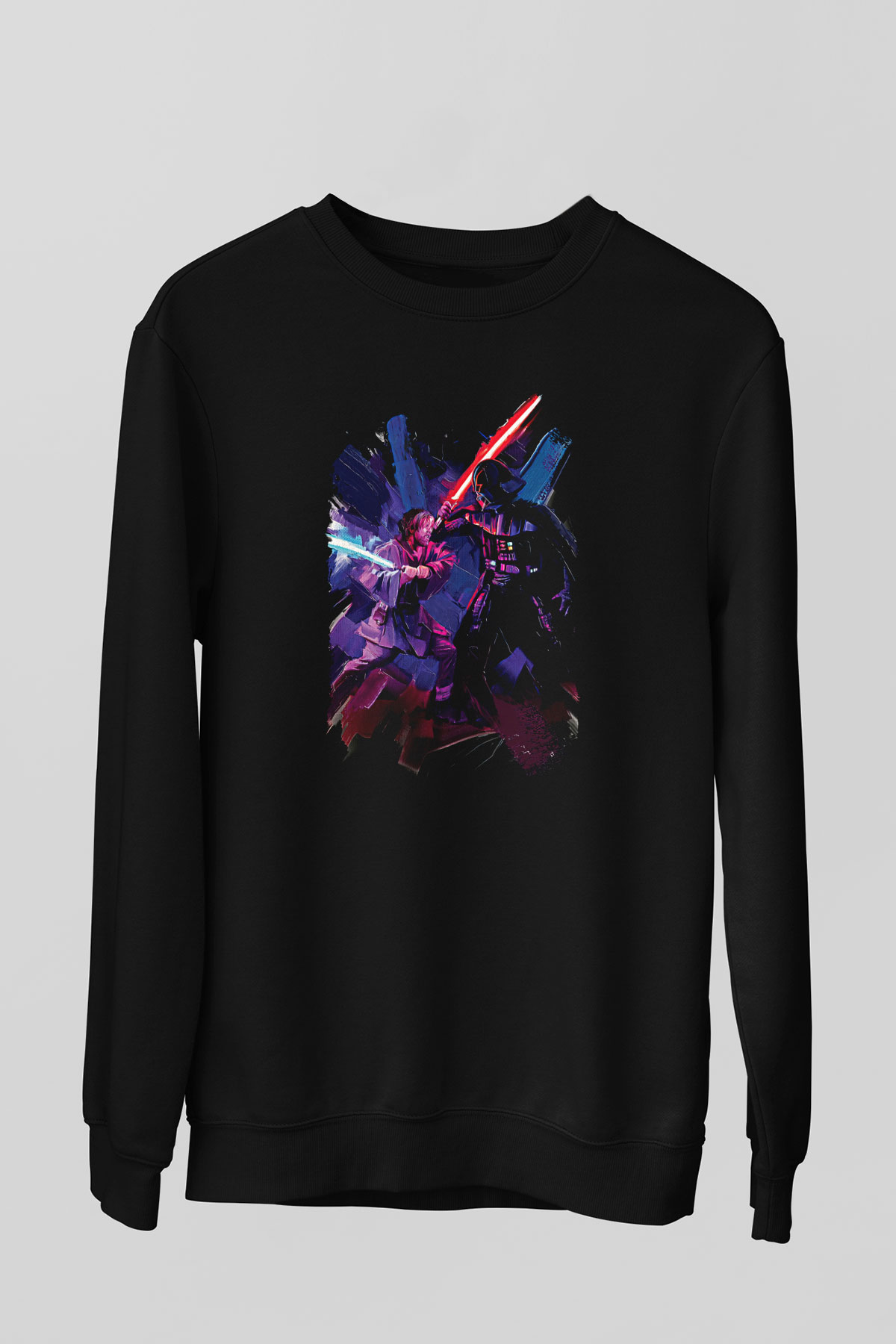 Star Wars (Dart Vader) Baskılı Unisex Siyah Sweatshirt