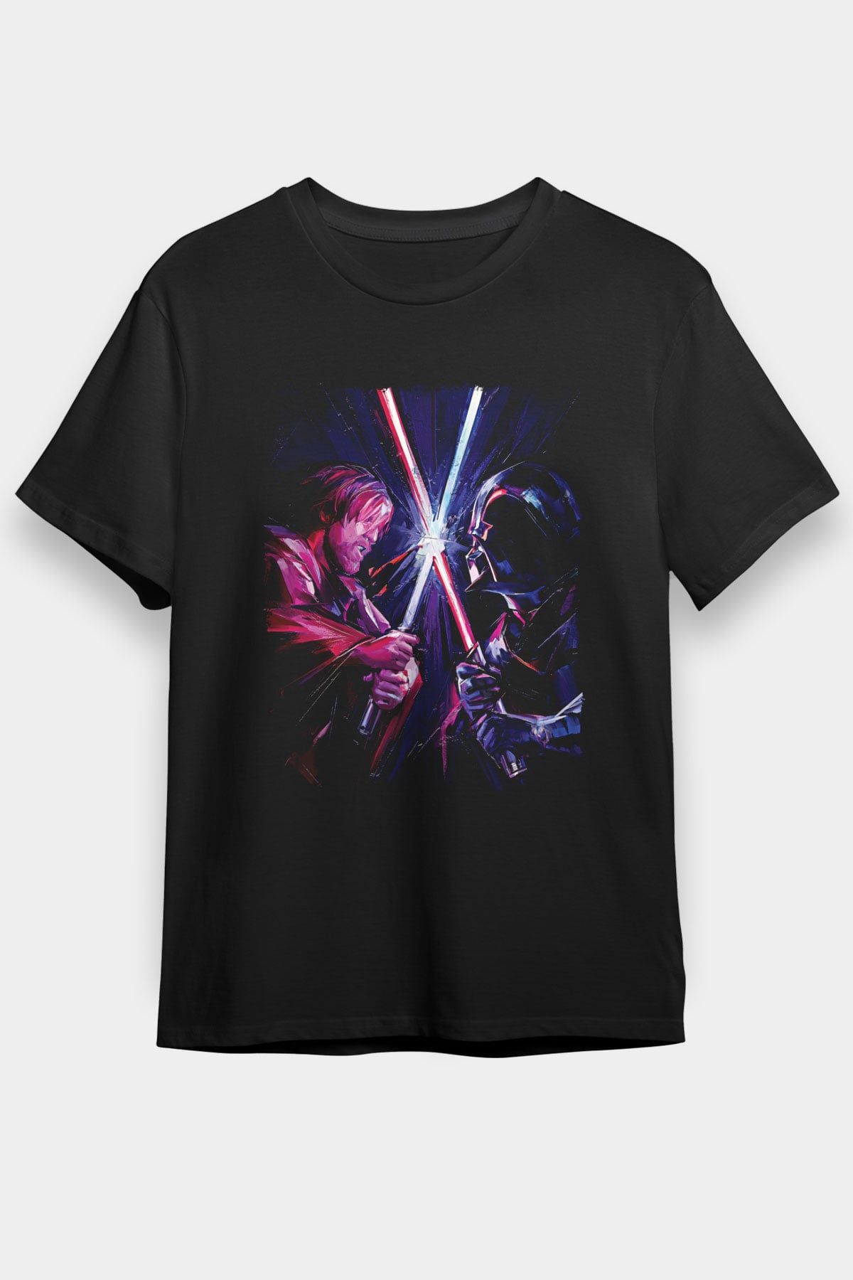 Star Wars (Dart Vader) Baskılı Unisex Siyah Tişört - Tshirt