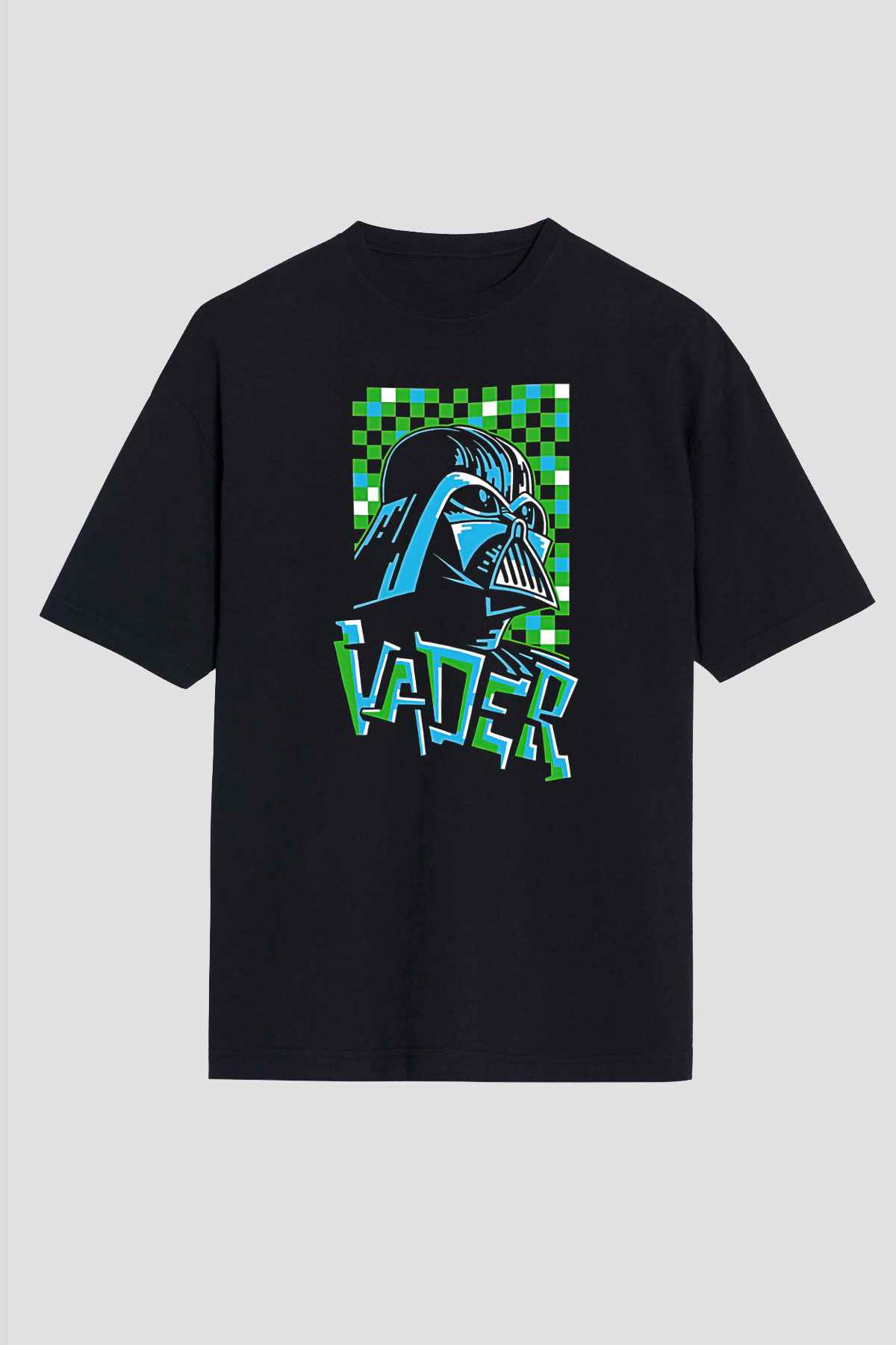 Star Wars (Dart Vader) Baskılı Unisex Siyah Oversize Tişört - Tshirt