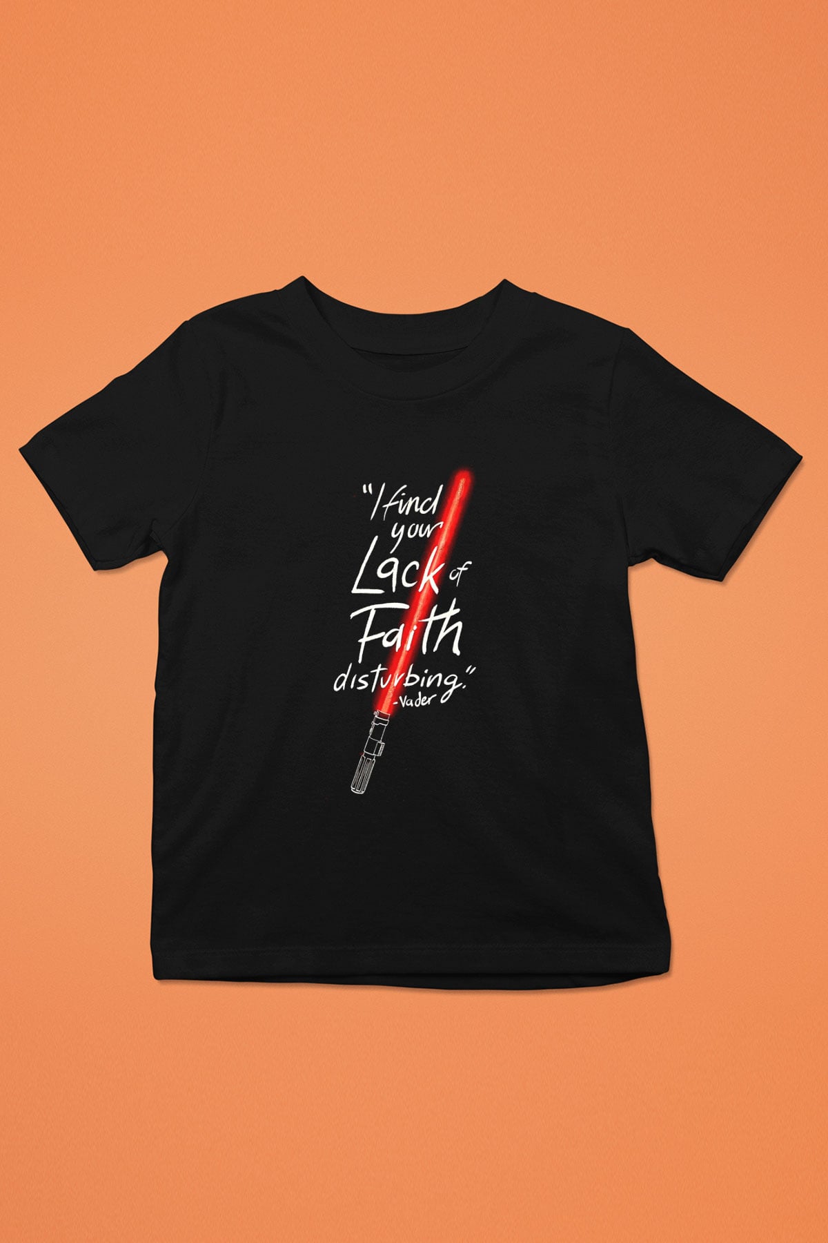 Star Wars (Dart Vader) Baskılı Unisex Siyah Çocuk Tişört - Tshirt