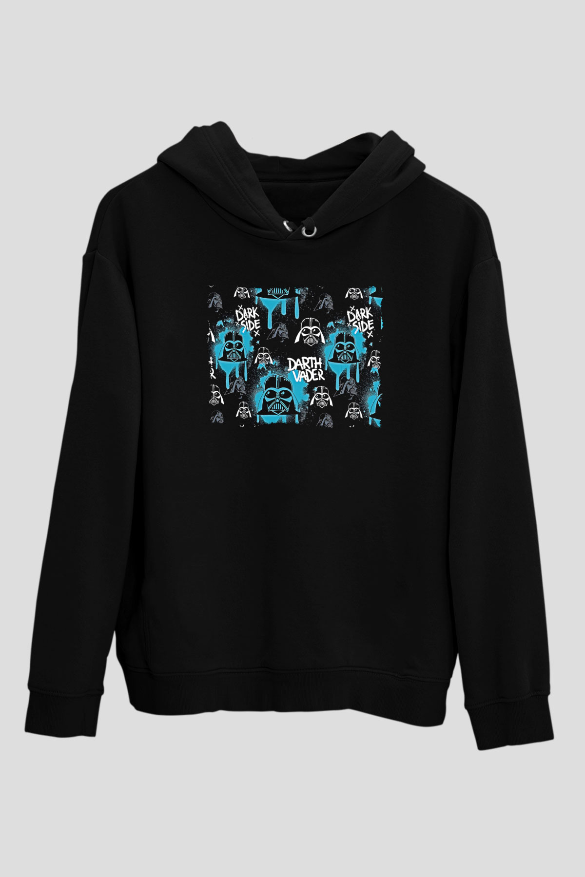 Star Wars (Dart Vader) Baskılı Unisex Siyah Hoodie