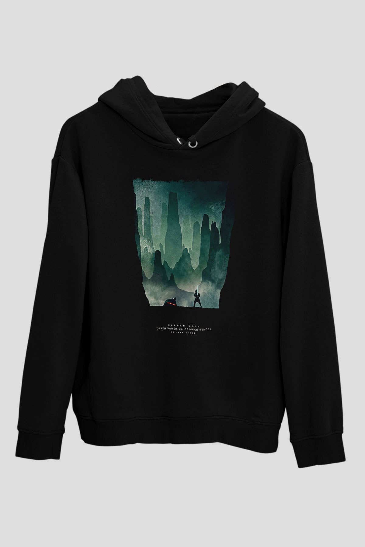 Star Wars (Dart Vader) Baskılı Unisex Siyah Hoodie