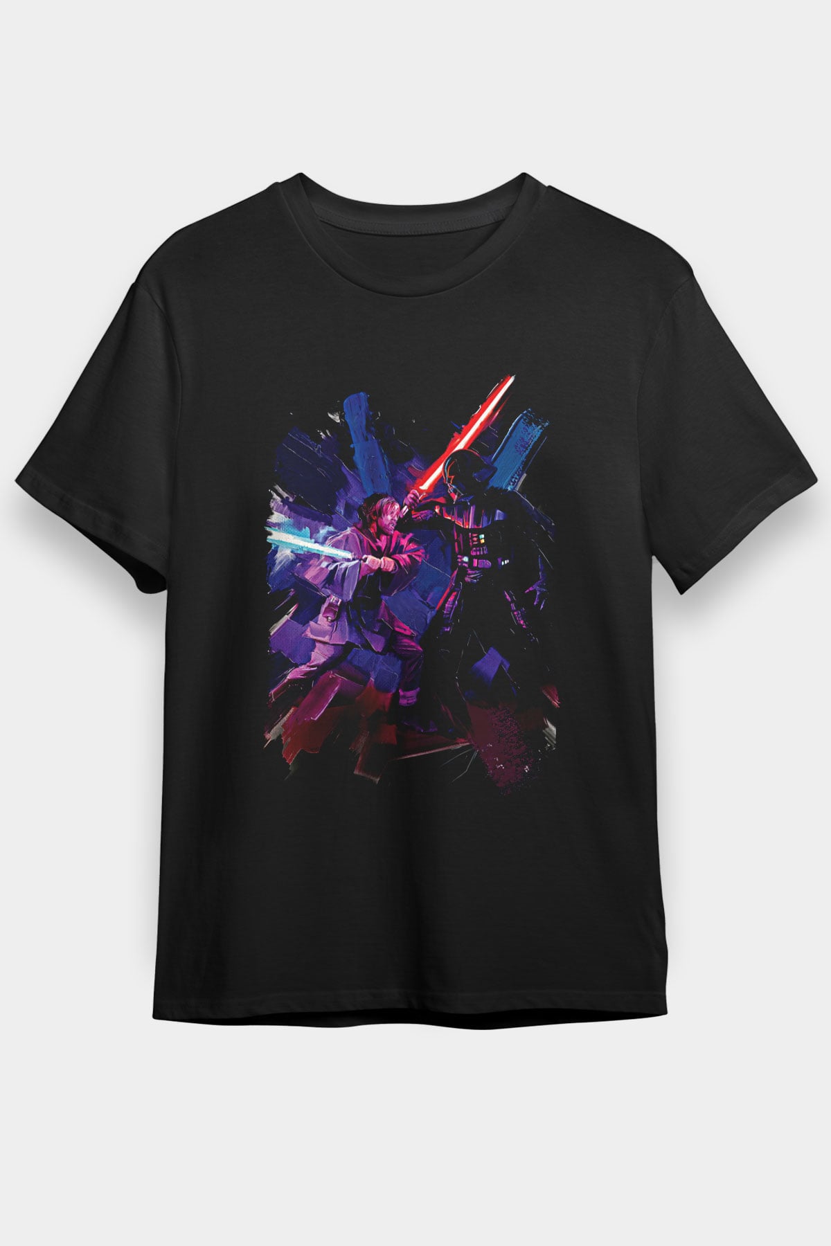 Star Wars (Dart Vader) Baskılı Unisex Siyah Tişört - Tshirt