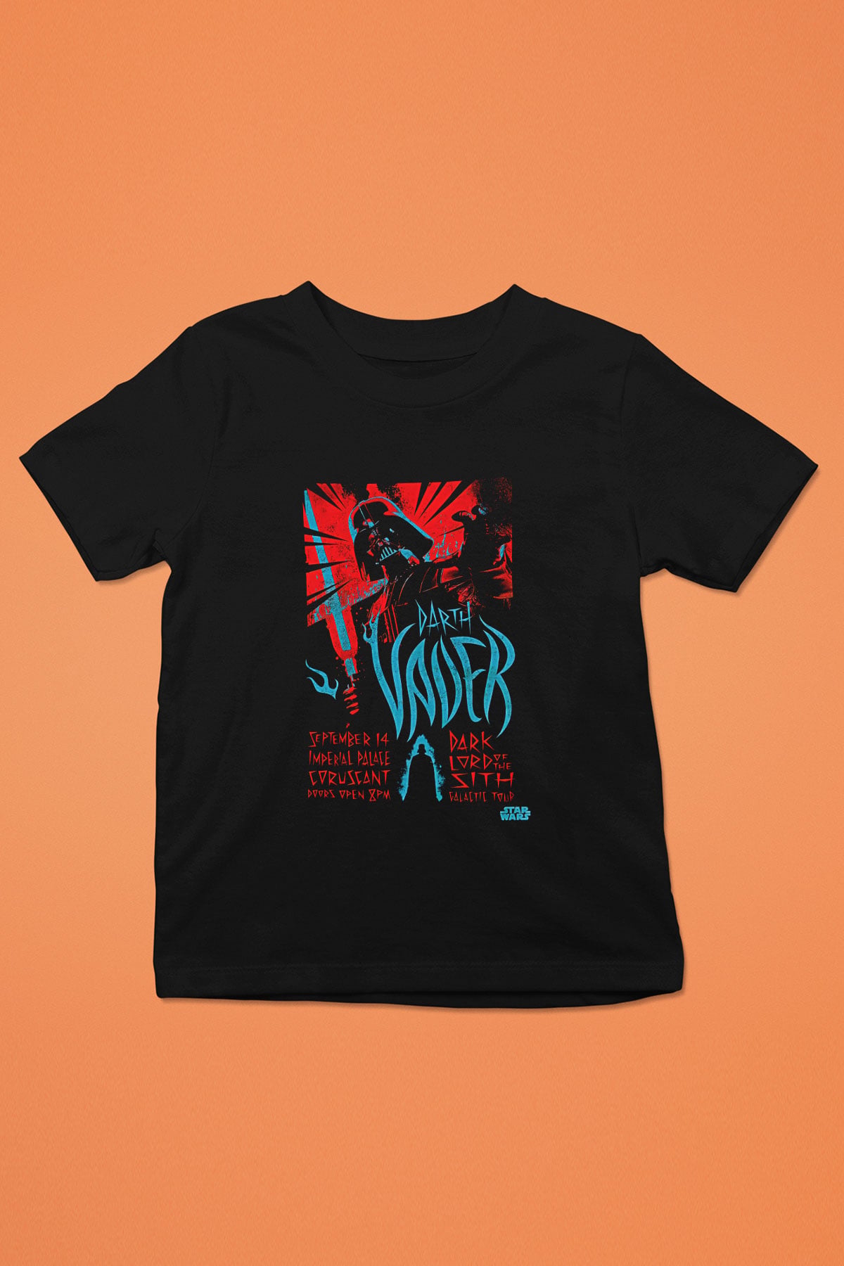 Star Wars (Dart Vader) Baskılı Unisex Siyah Çocuk Tişört - Tshirt