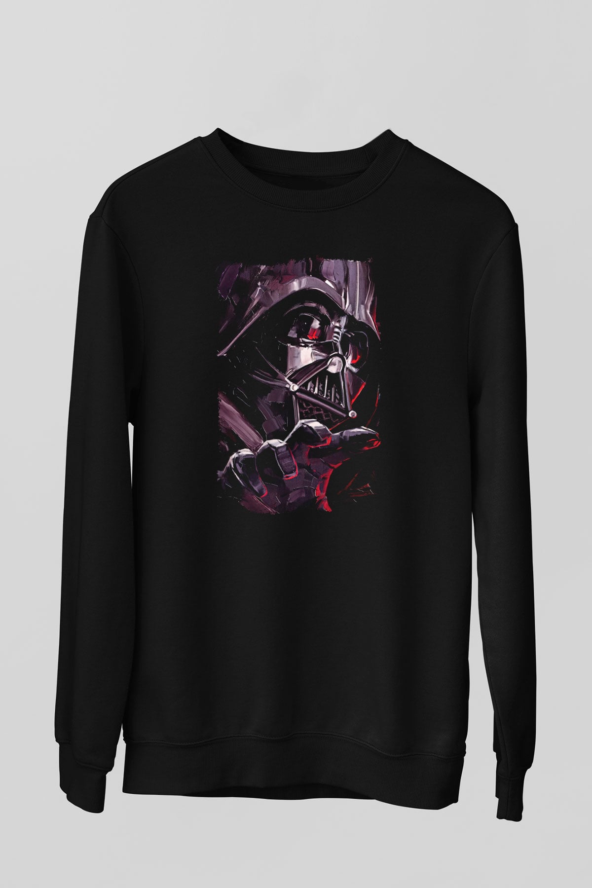 Star Wars (Dart Vader) Baskılı Unisex Siyah Sweatshirt