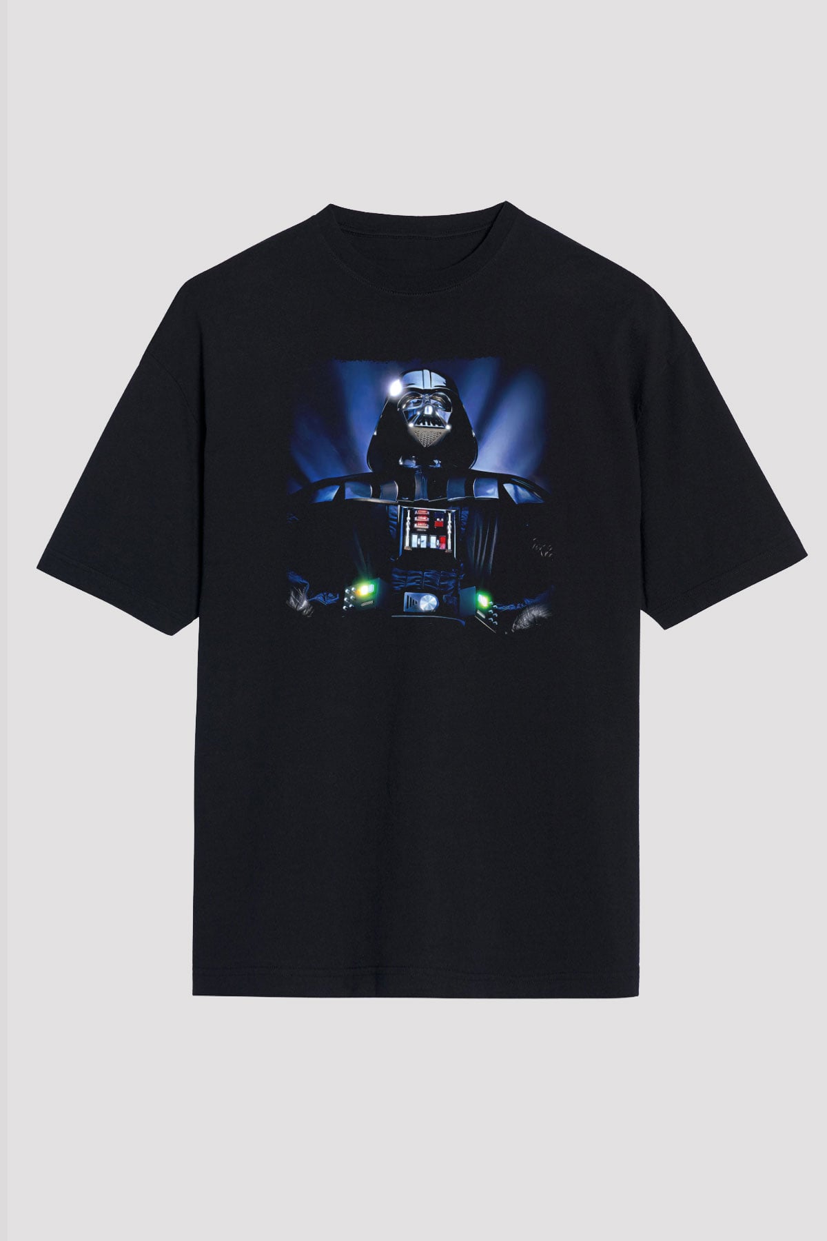 Star Wars (Dart Vader) Baskılı Unisex Siyah Oversize Tişört - Tshirt