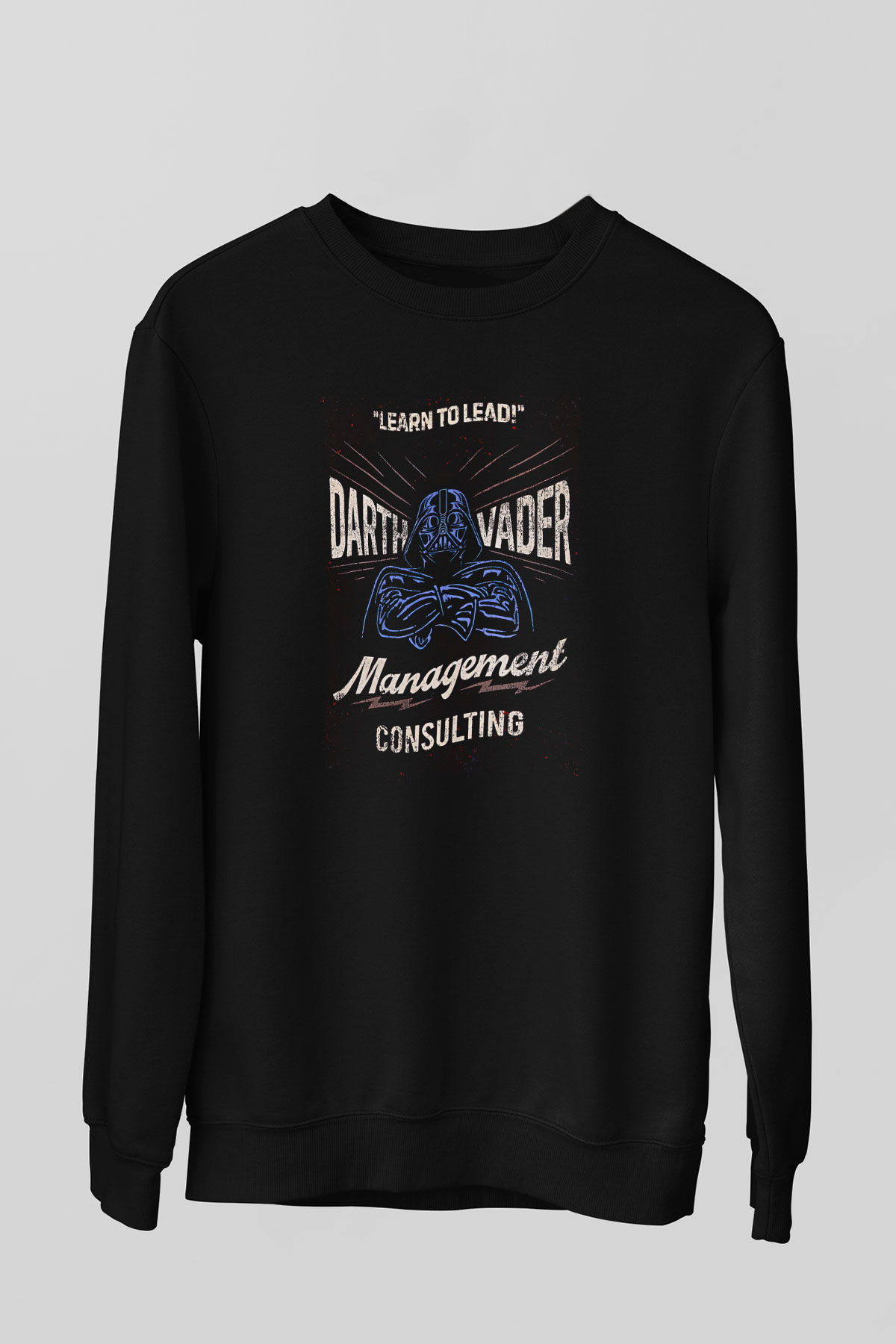Star Wars (Dart Vader) Baskılı Unisex Siyah Sweatshirt