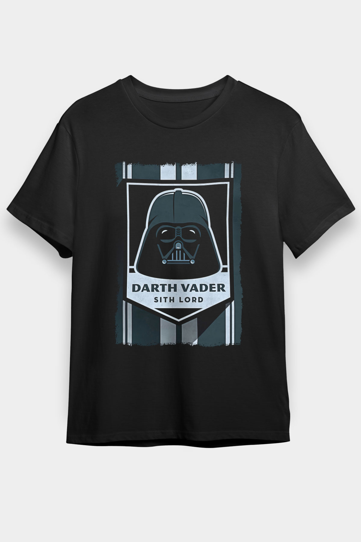 Star Wars (Dart Vader) Baskılı Unisex Siyah Tişört - Tshirt