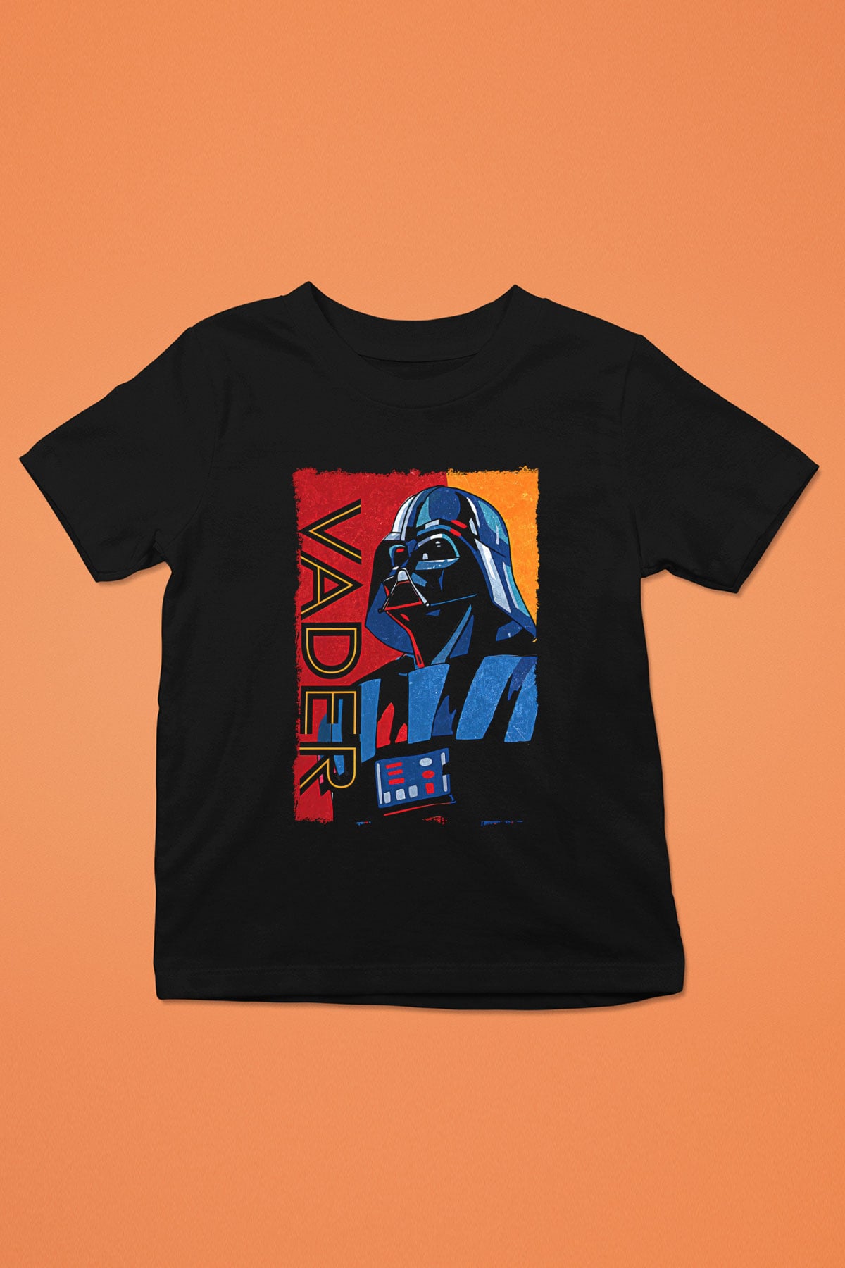 Star Wars (Dart Vader) Baskılı Unisex Siyah Çocuk Tişört - Tshirt