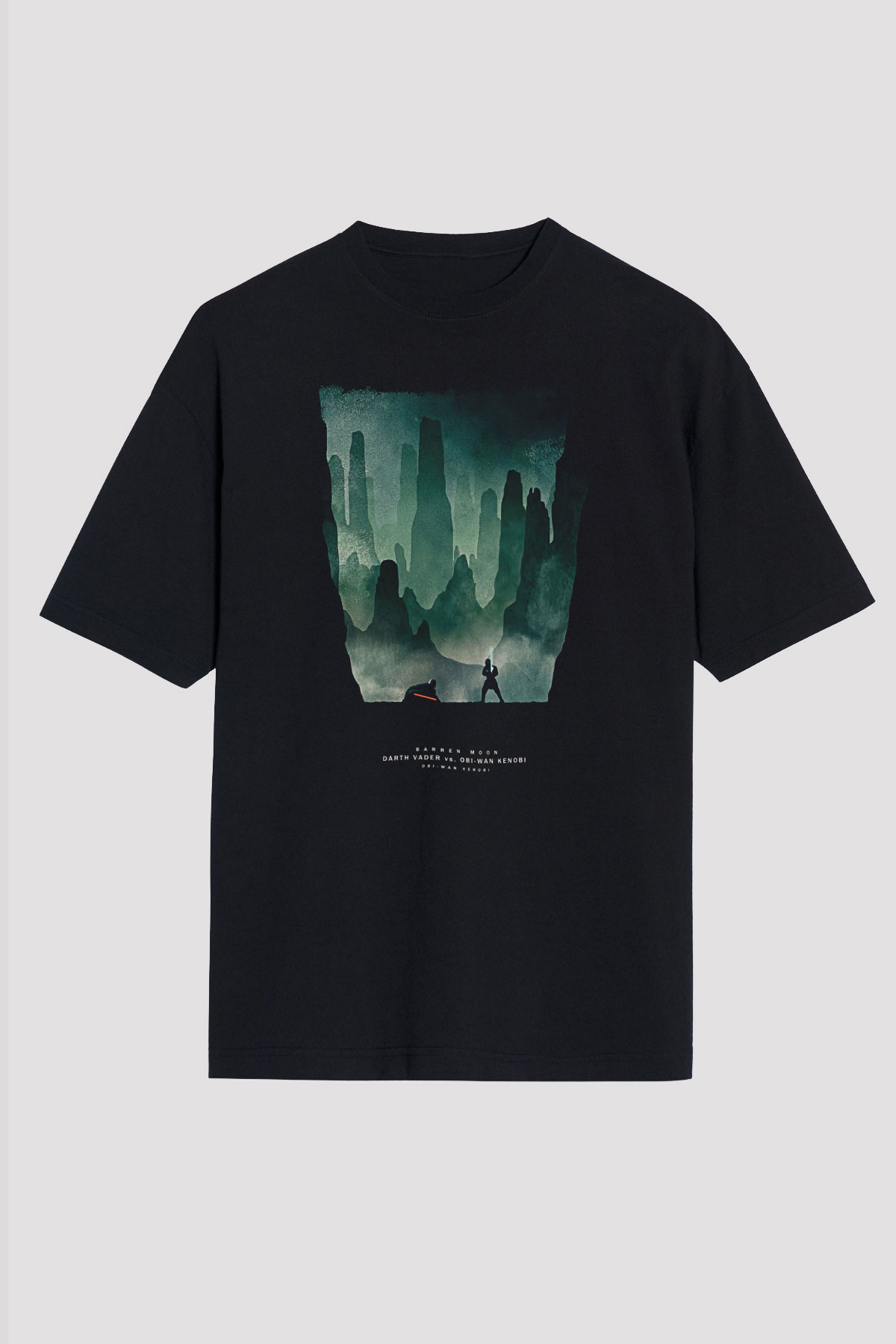 Star Wars (Dart Vader) Baskılı Unisex Siyah Oversize Tişört - Tshirt