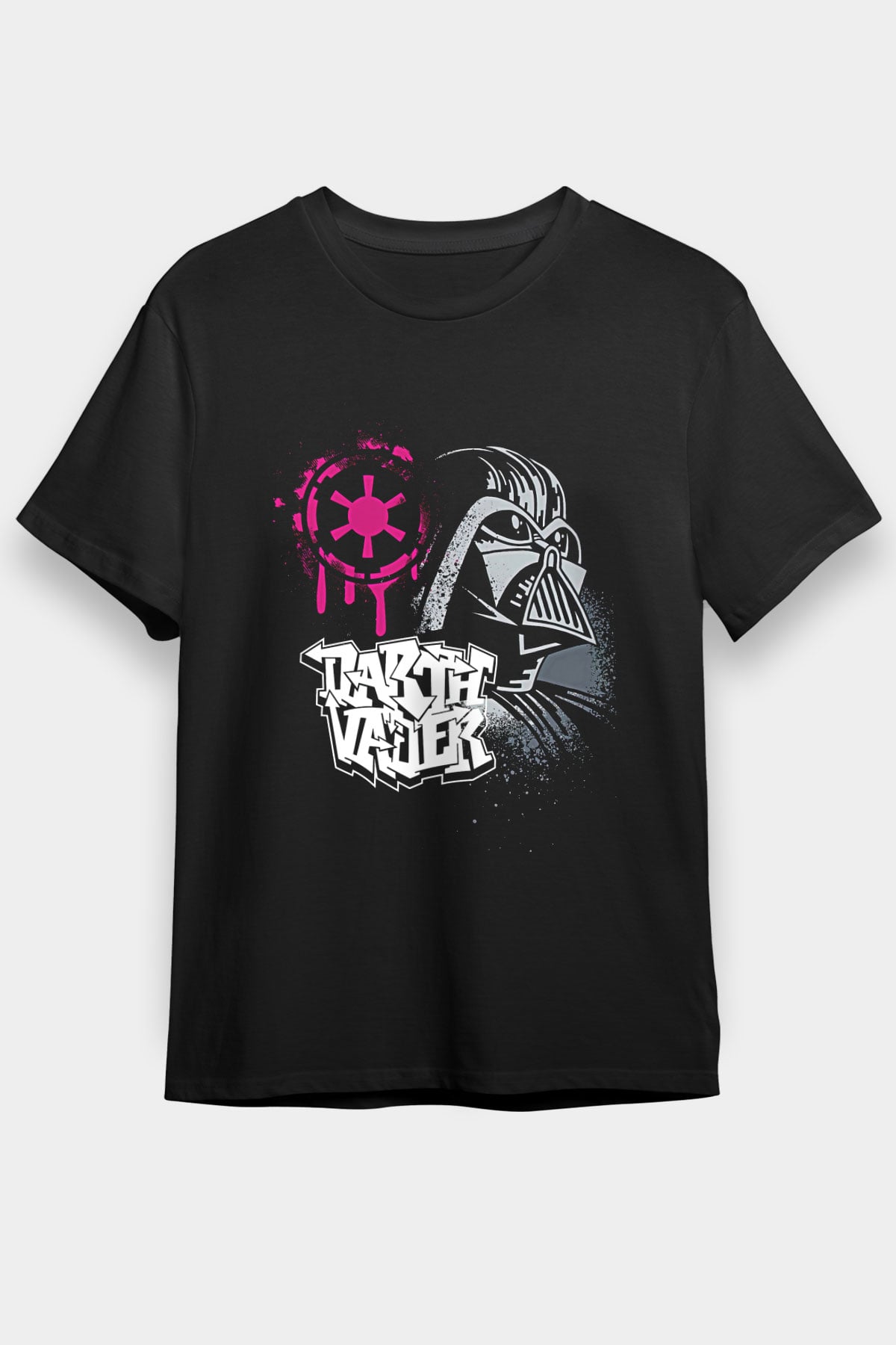 Star Wars (Dart Vader) Baskılı Unisex Siyah Tişört - Tshirt