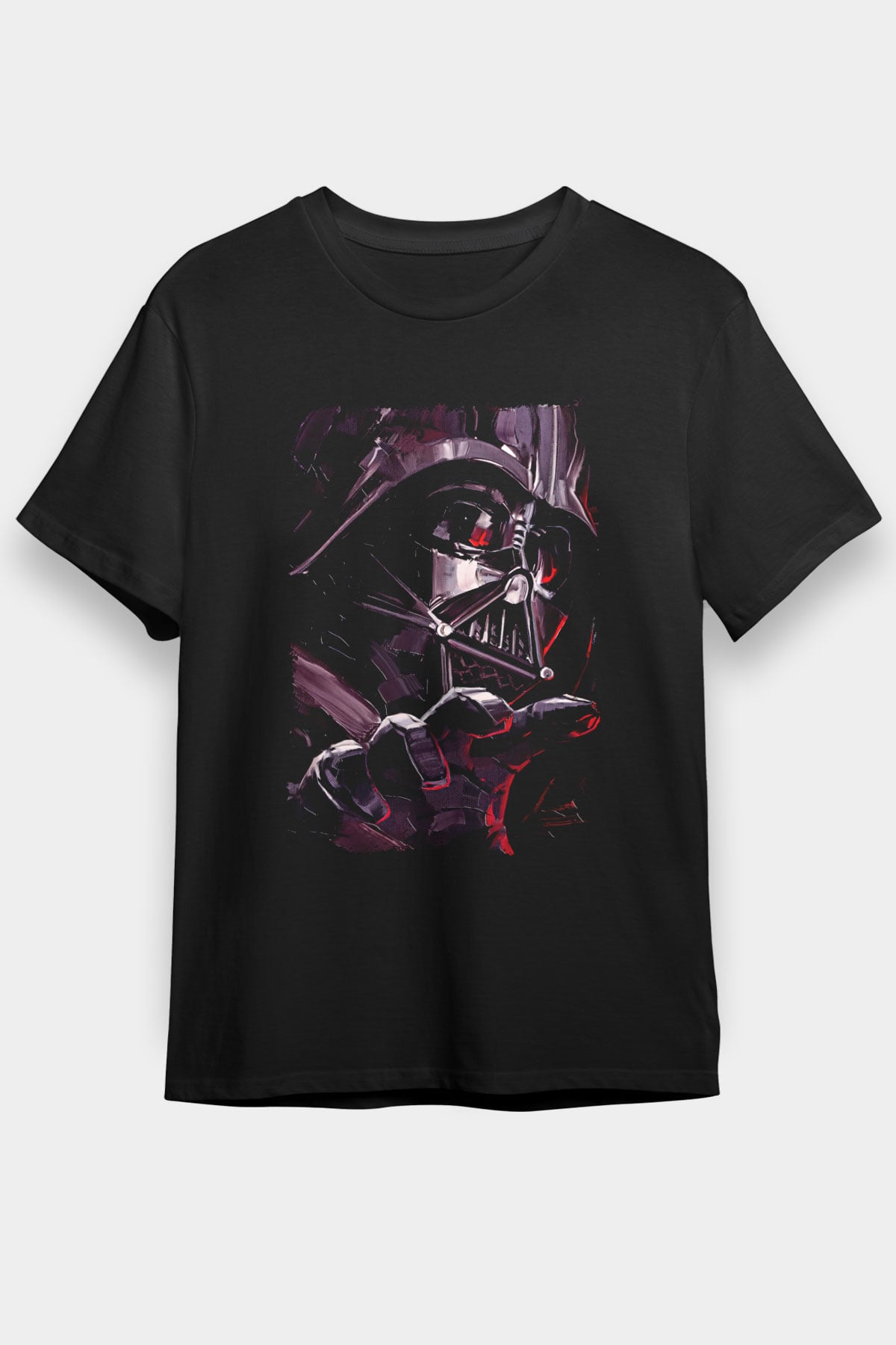 Star Wars (Dart Vader) Baskılı Unisex Siyah Tişört - Tshirt