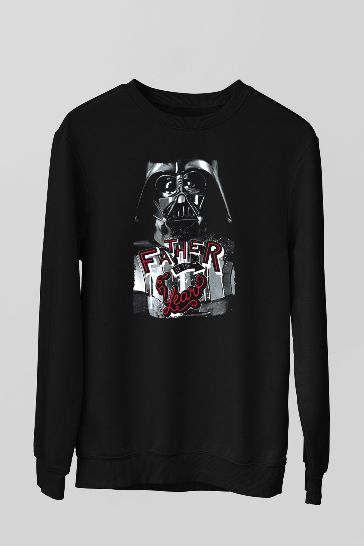 Star Wars (Dart Vader) Baskılı Unisex Siyah Sweatshirt