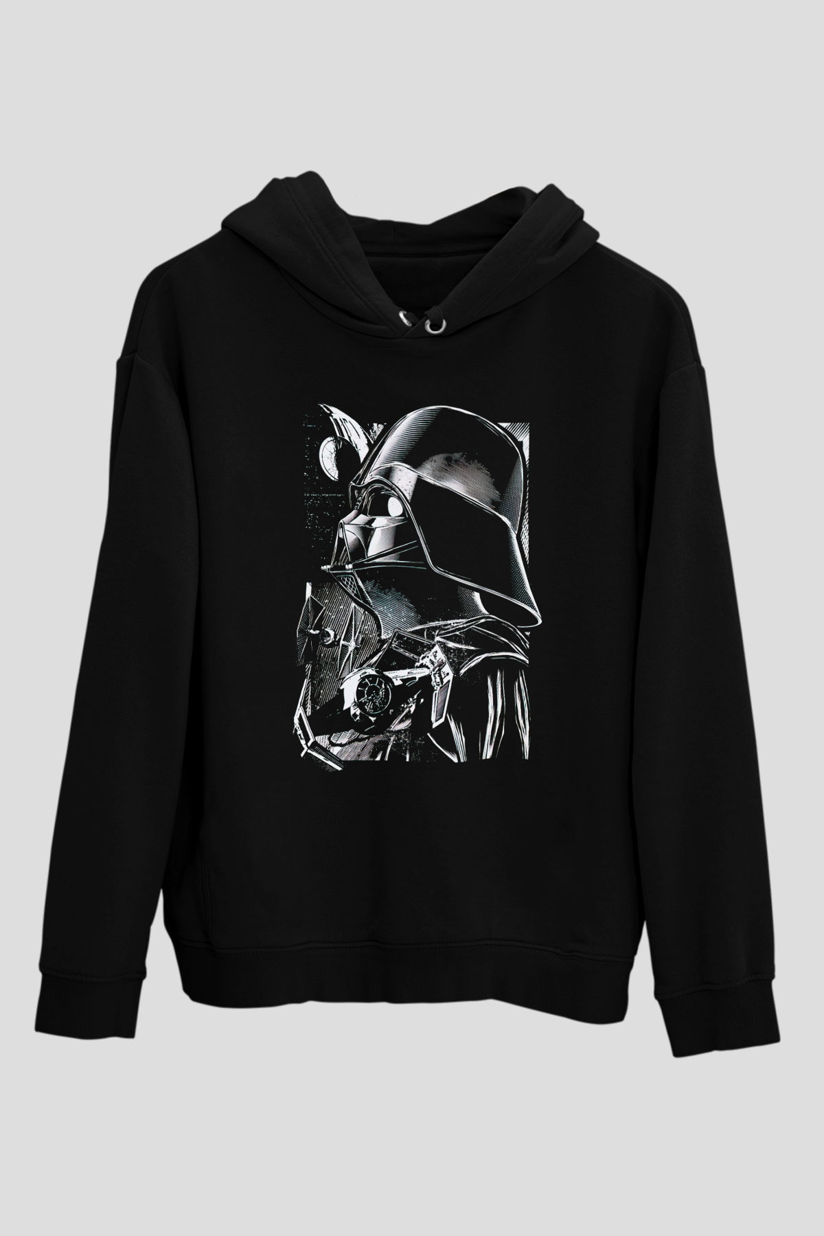 Star Wars Siyah Unisex Kapşonlu Sweatshirt