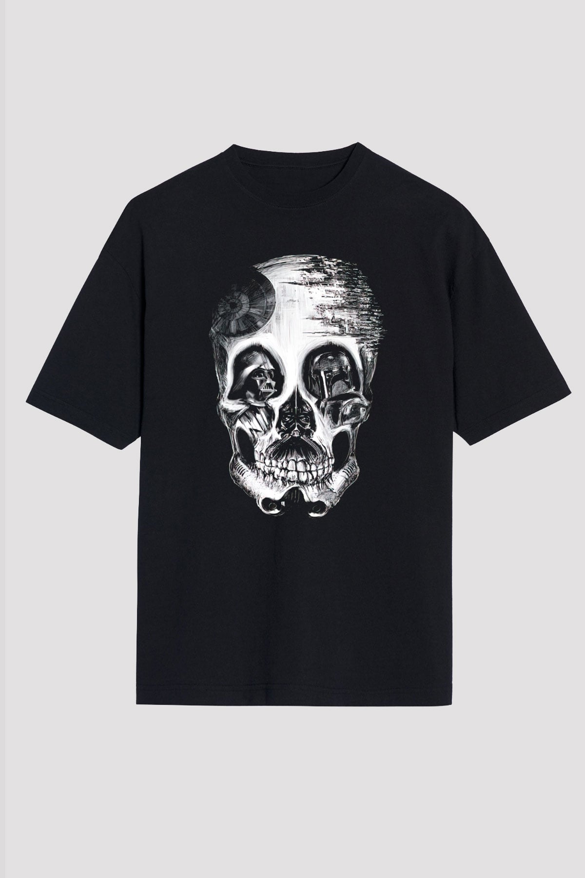 Star Wars Siyah Unisex Oversize Tişört T-Shirt