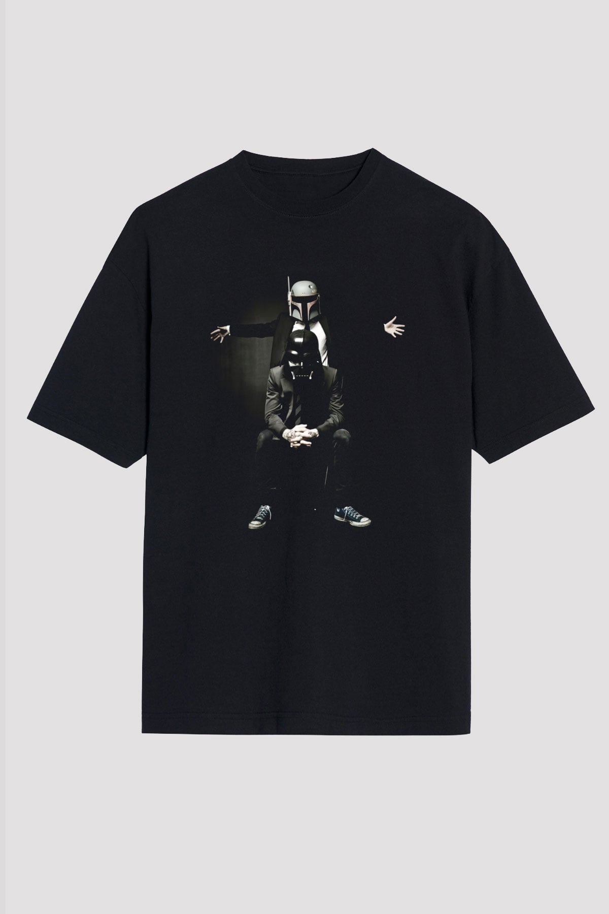 Star Wars Siyah Unisex Oversize Tişört T-Shirt
