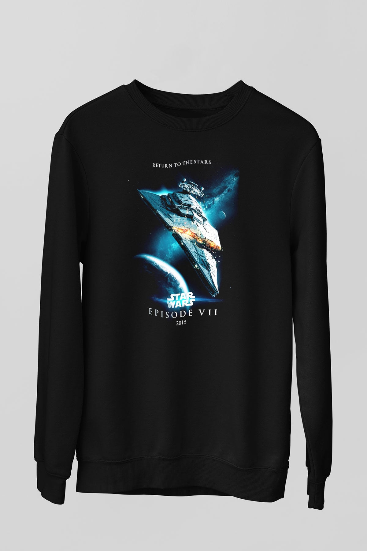 Star Wars Siyah Unisex Sweatshirt