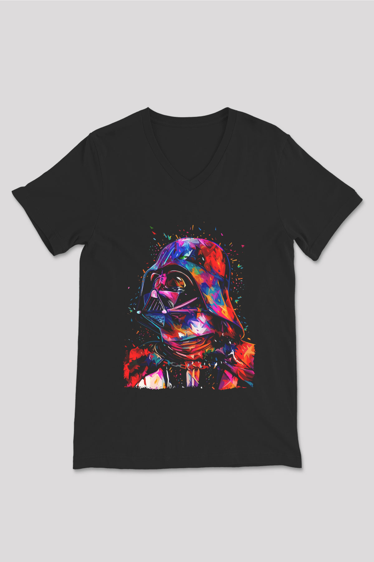 Star Wars Siyah Unisex V Yaka Tişört