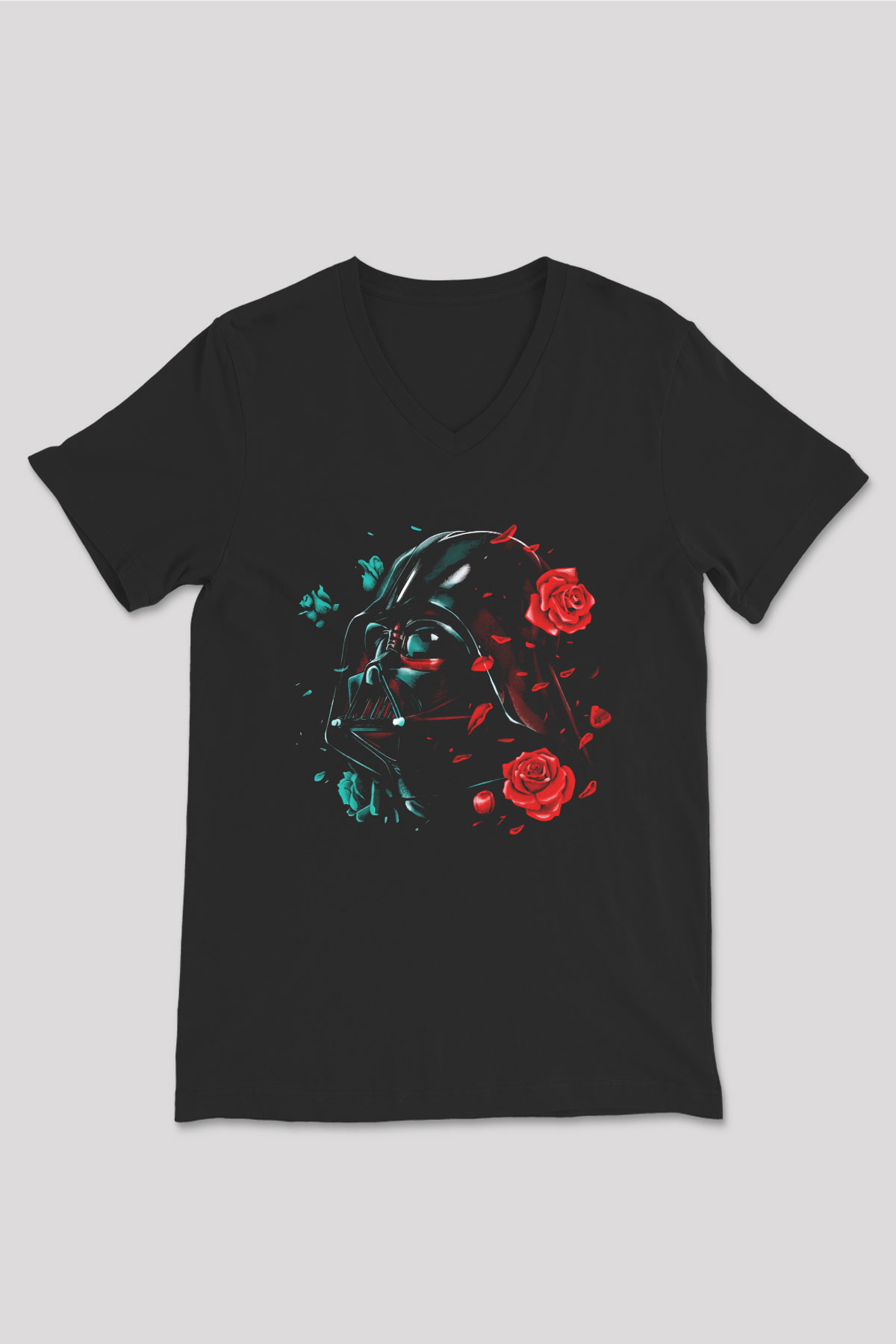 Star Wars Siyah Unisex V Yaka Tişört T-Shirt