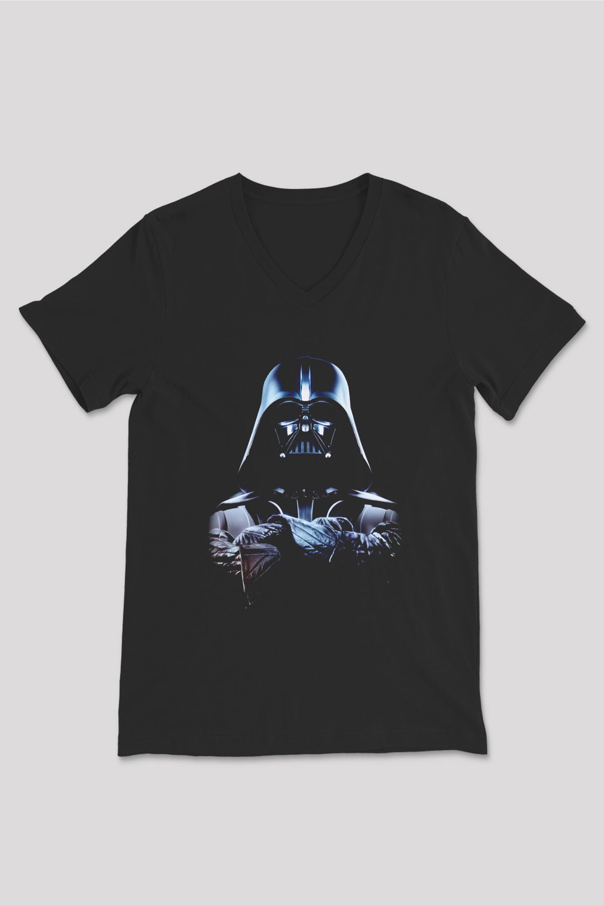 Star Wars Siyah Unisex V Yaka Tişört T-Shirt