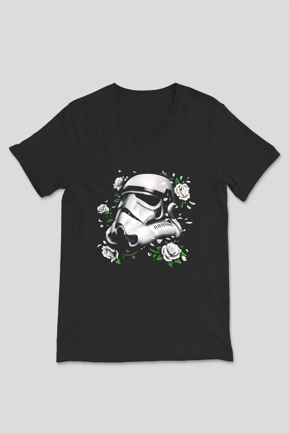 Star Wars Siyah Unisex V Yaka Tişört T-Shirt