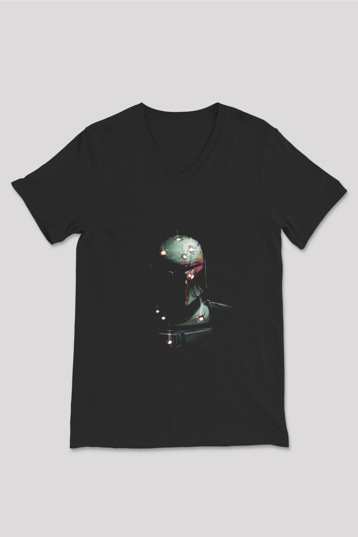 Star Wars Siyah Unisex V Yaka Tişört T-Shirt