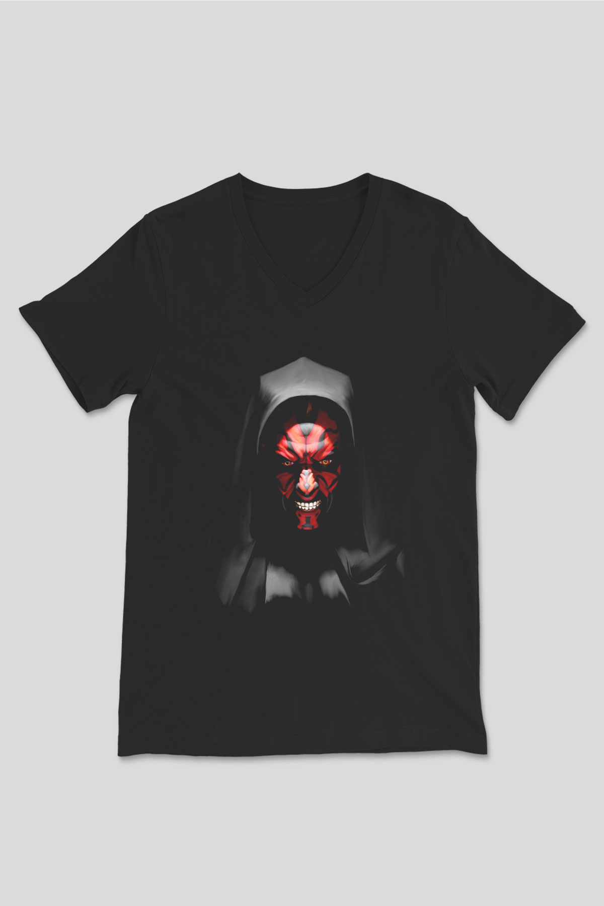 Star Wars Siyah Unisex V Yaka Tişört T-Shirt