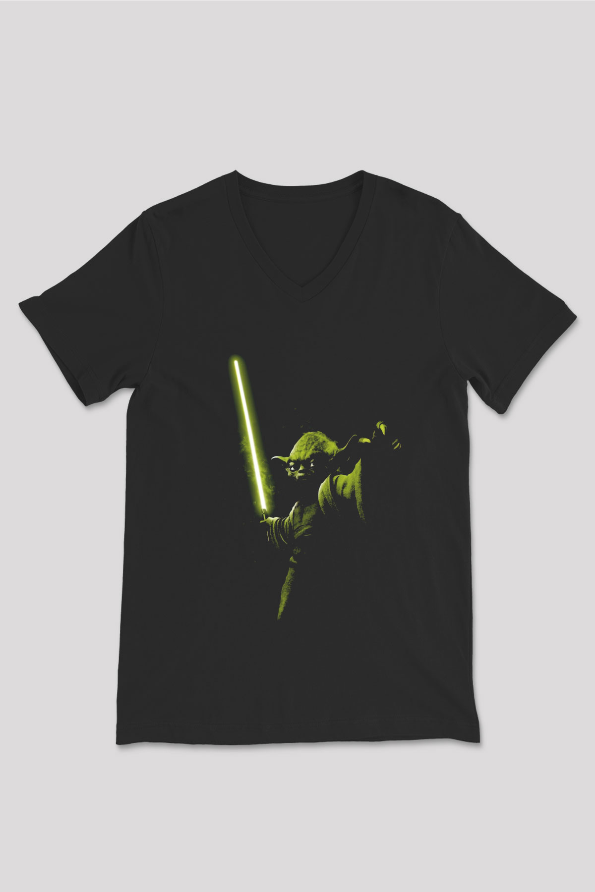 Star Wars Siyah Unisex V Yaka Tişört T-Shirt