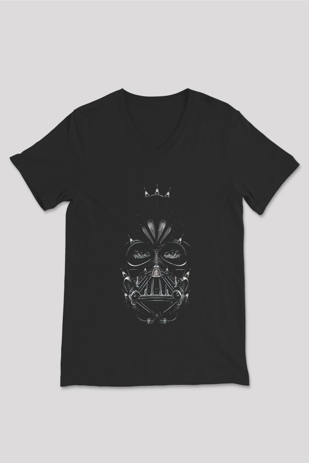 Star Wars Siyah Unisex V Yaka Tişört T-Shirt
