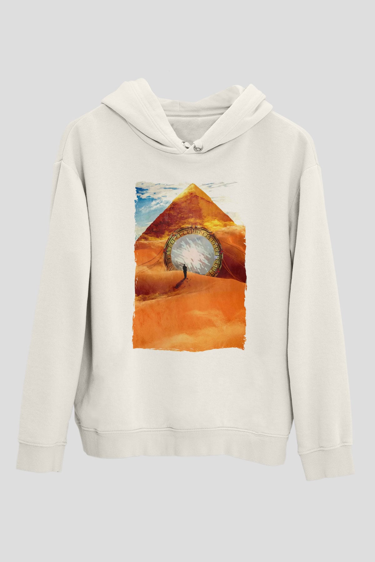 Stargate SG-1 Beyaz Unisex Hoodie